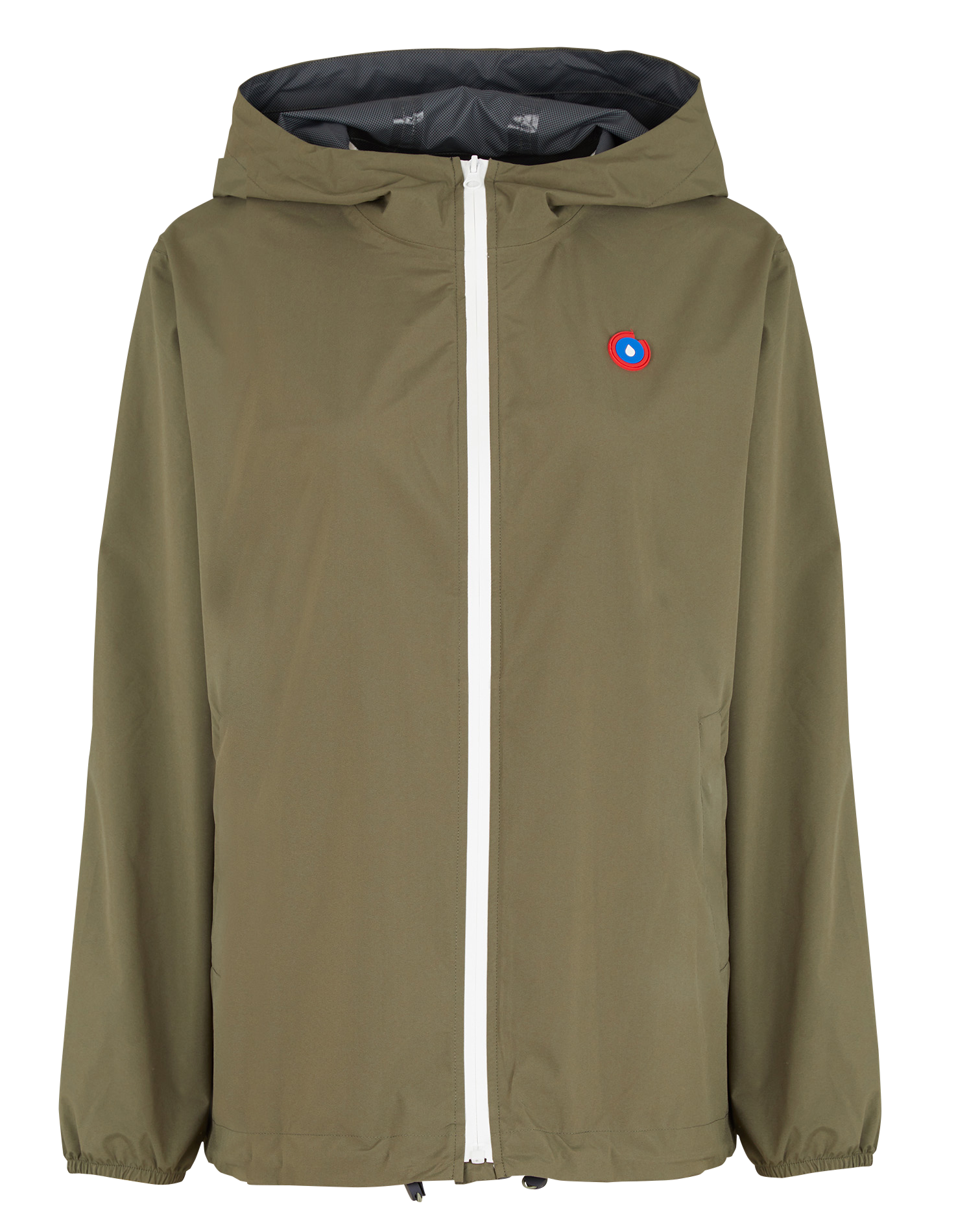 Cropped waterproof coat with hood FLOTTE Green