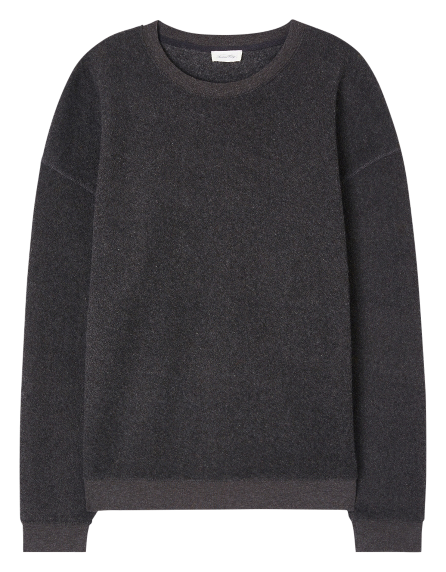 Round-neck organic cotton sweater AMERICAN VINTAGE Grey