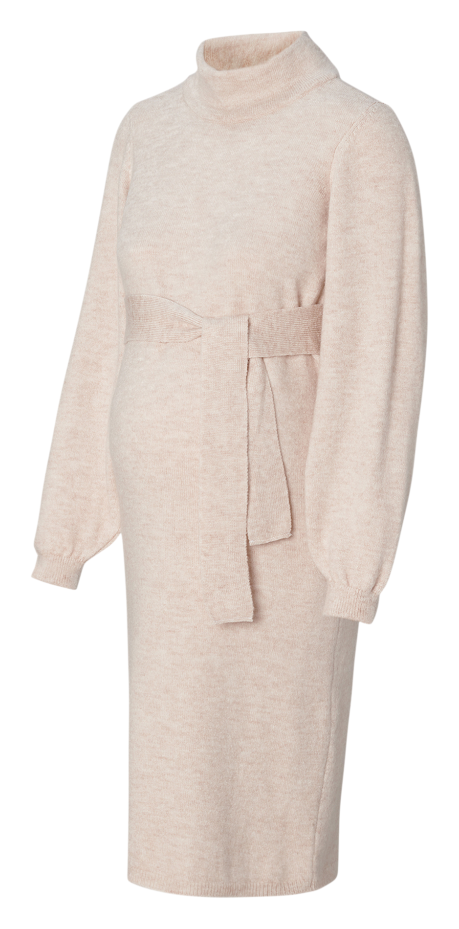 Polo neck midi maternity dress NOPPIES Beige