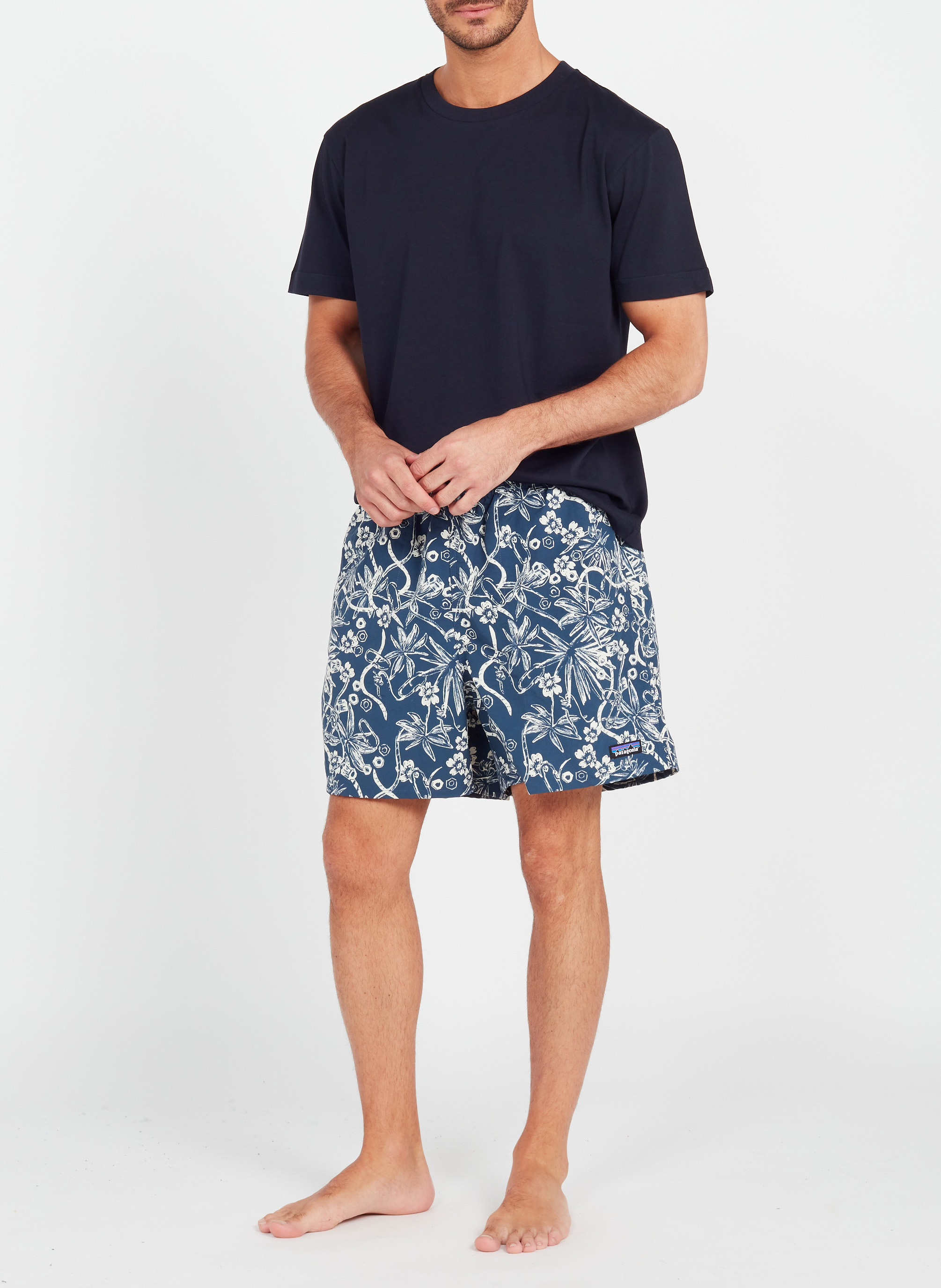 Rundhals-T-Shirt aus Baumwolle, Regular Fit AU PRINTEMPS PARIS Blau