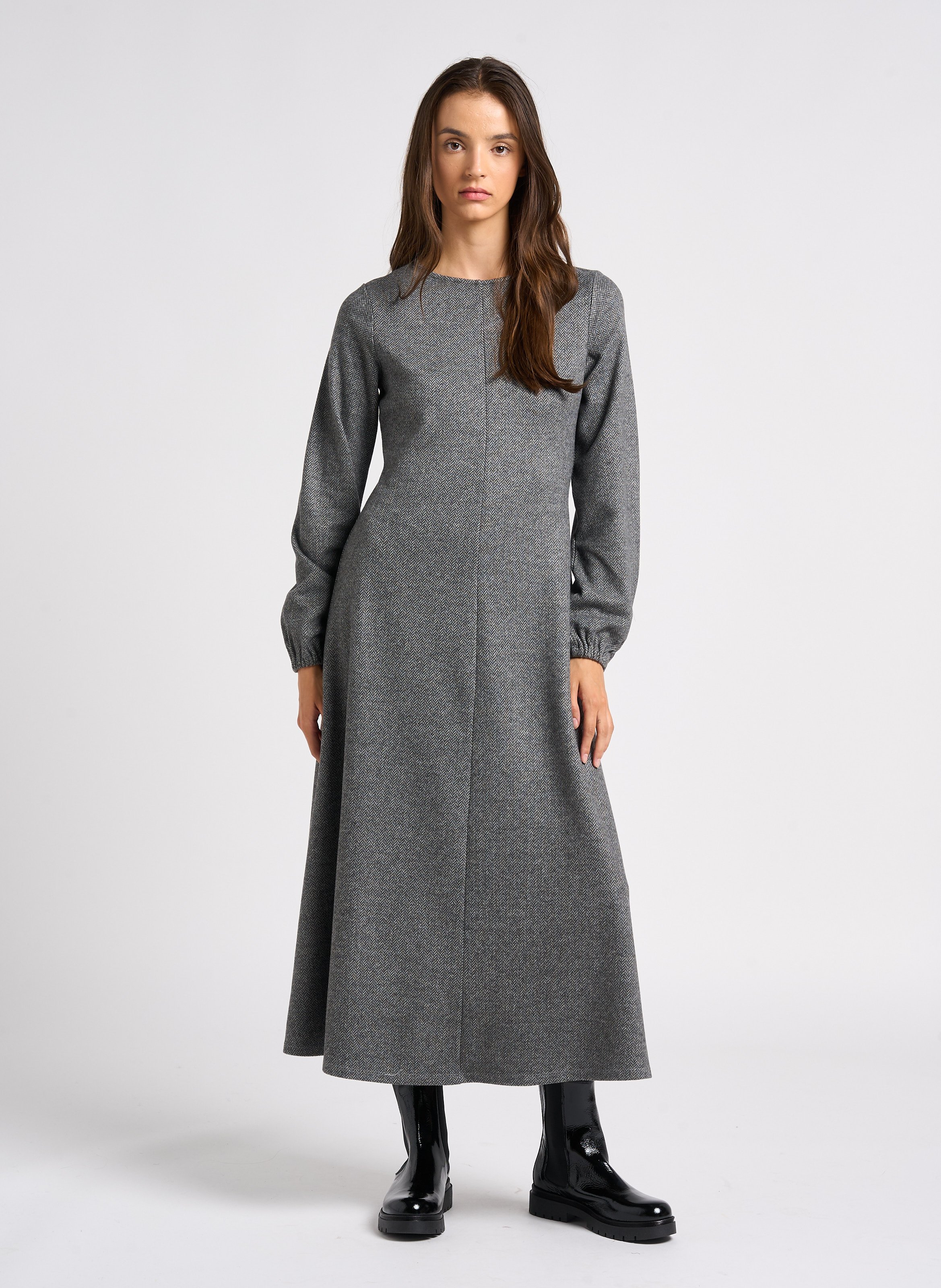 Robe longue col rond MAX MARA WEEK END Argent