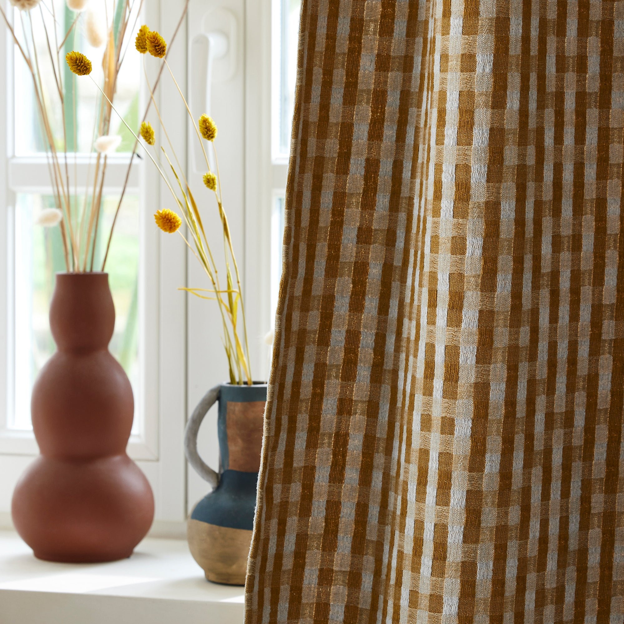 Curtain with loops MADURA Yellow
