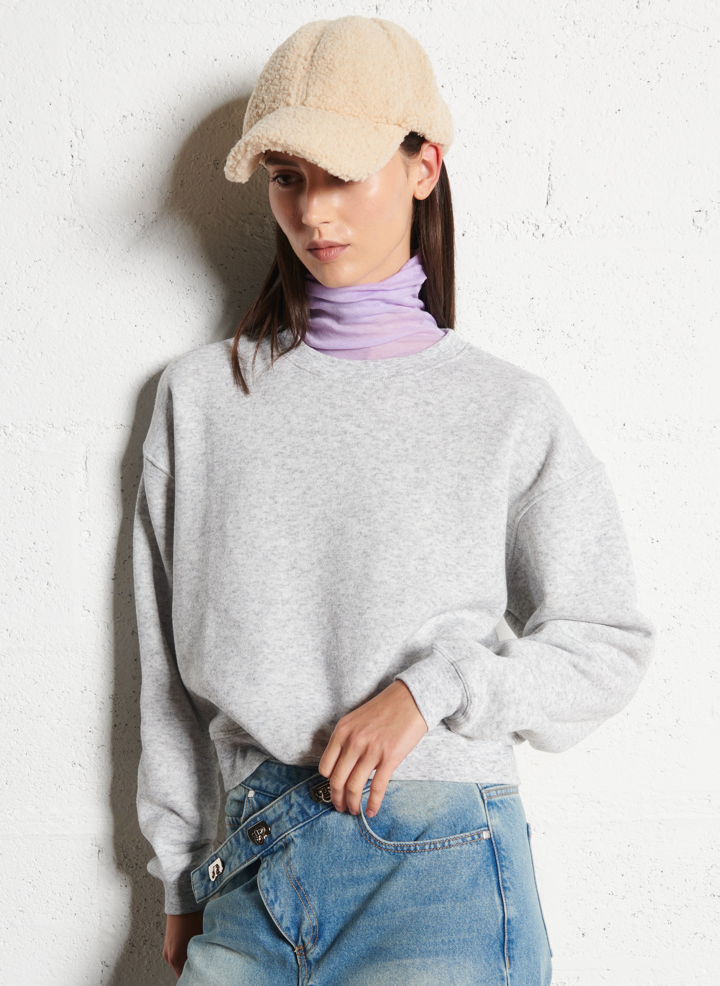 Sweat col rond AMERICAN VINTAGE Gris