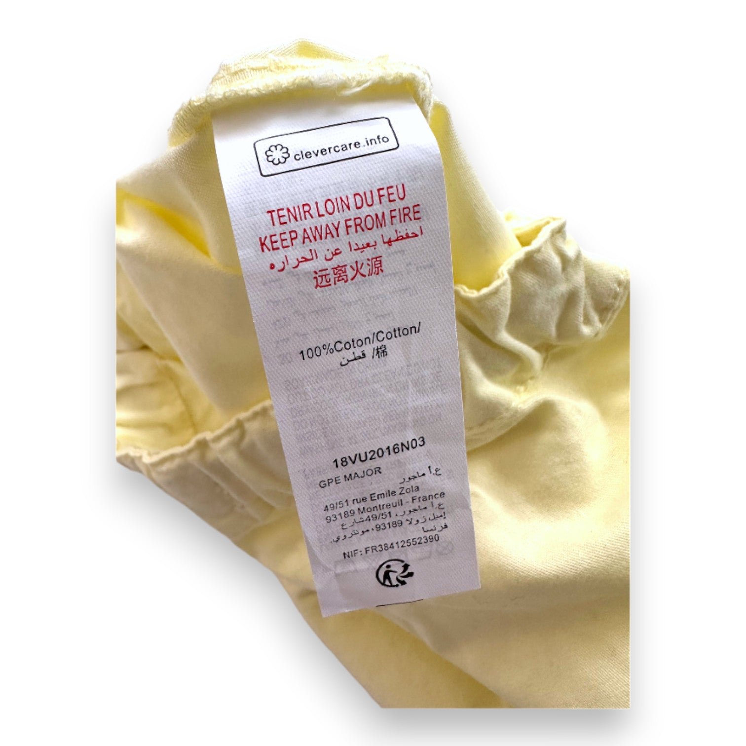 Yellow baby pants - 6 months NATALYS - Seconde Main Yellow