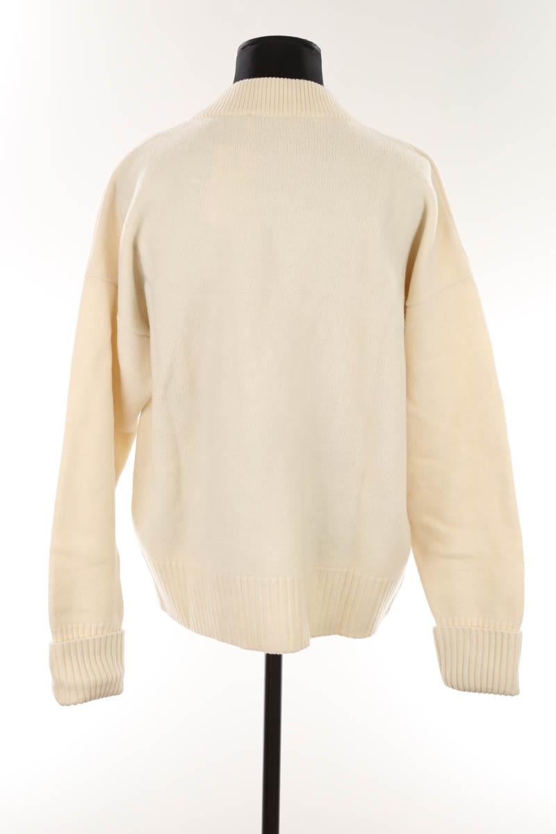 Chip wool cardigan AMI PARIS - Seconde Main Beige