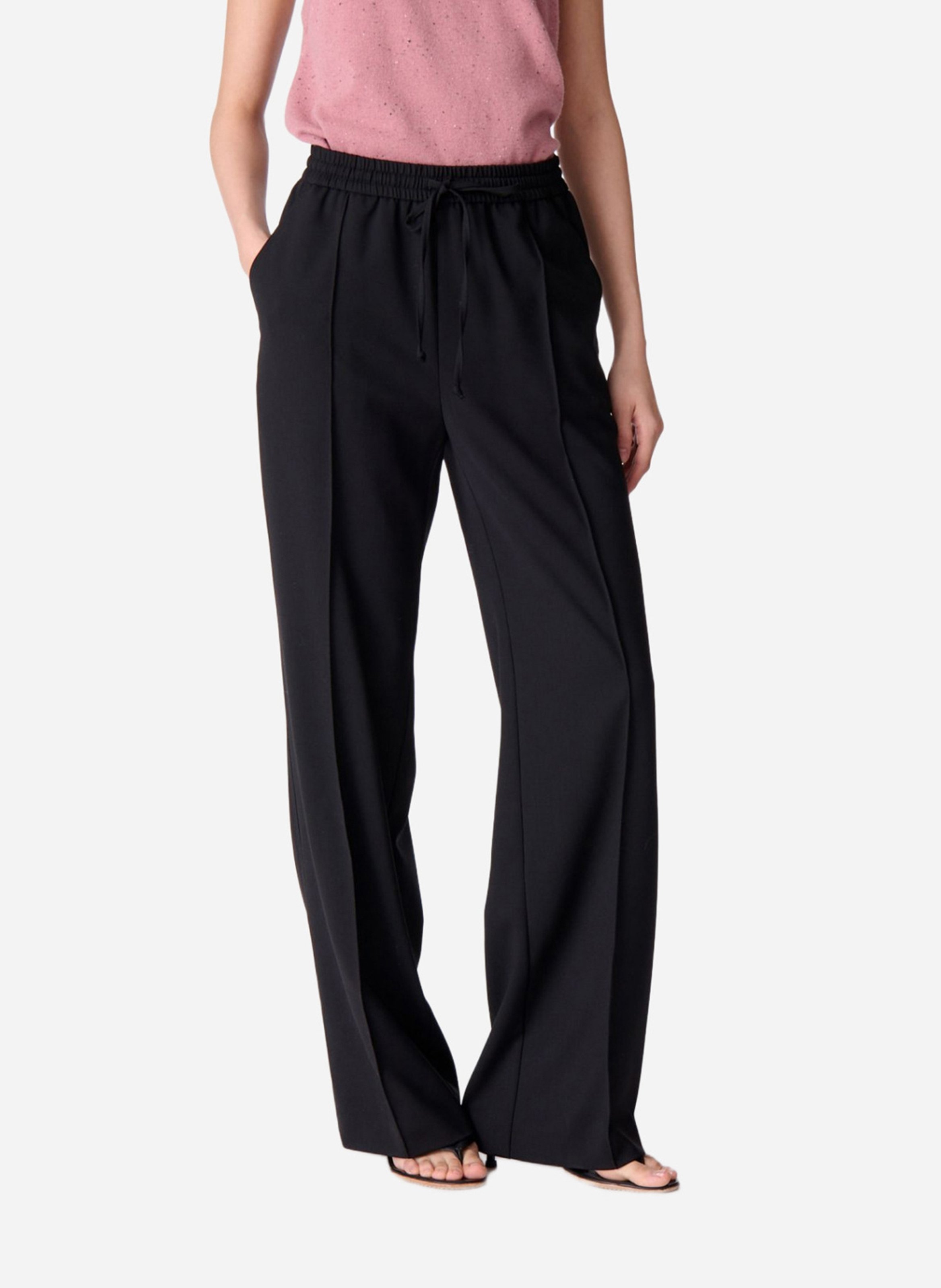 Fluid and lightweight pleated trousers VANESSA BRUNO Black
