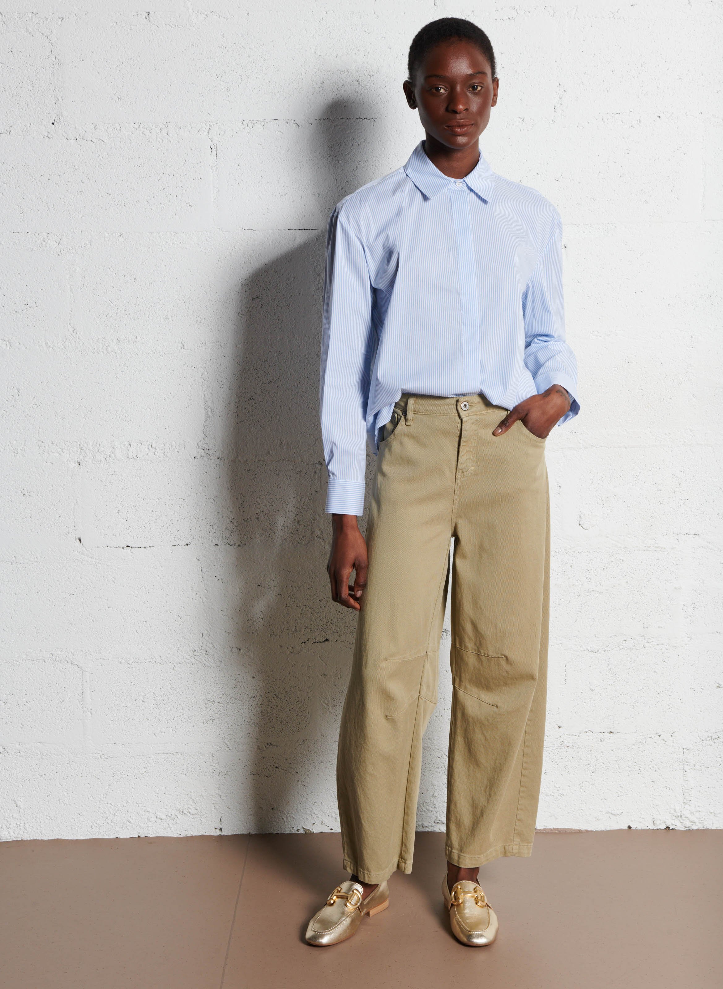 Gestreept overhemd PLEASE Wit