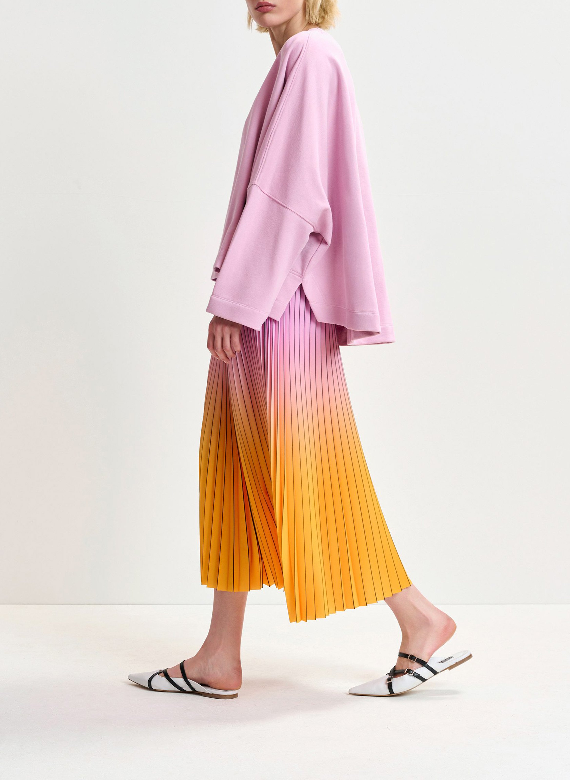 mid length pleated skirts 70