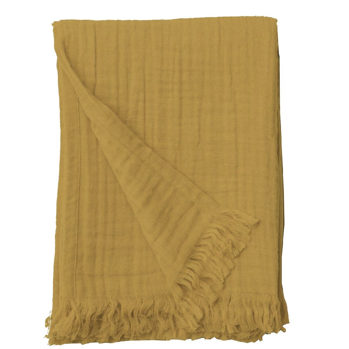 Solid color cotton gauze scarf TODAY LINGE DE MAISON Yellow