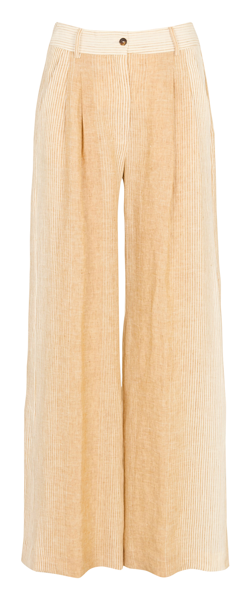 Striped linen palazzo pants DIEGA Beige
