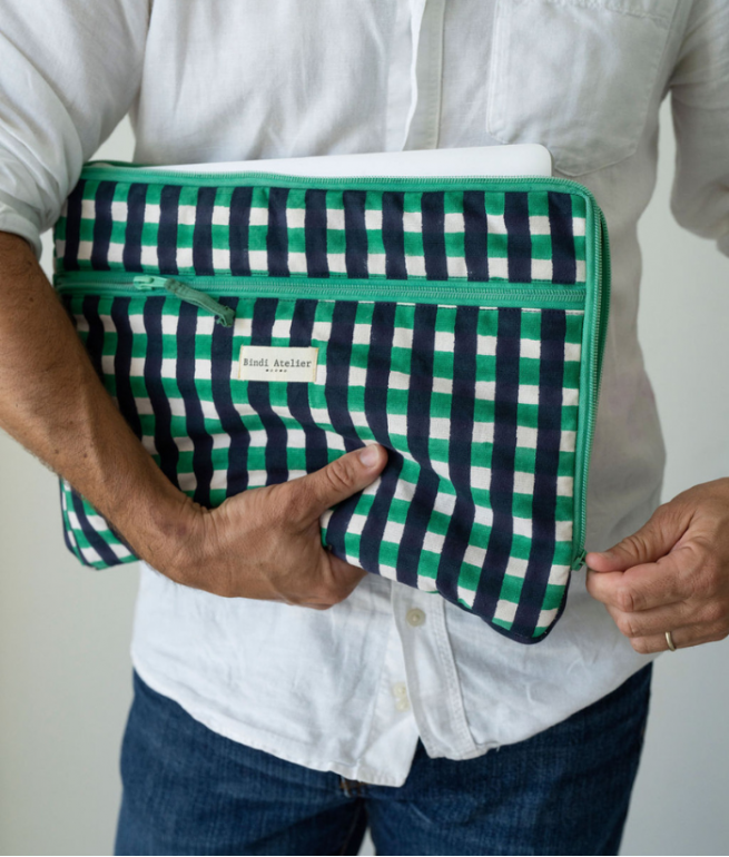 Computer sleeve BINDI ATELIER Green