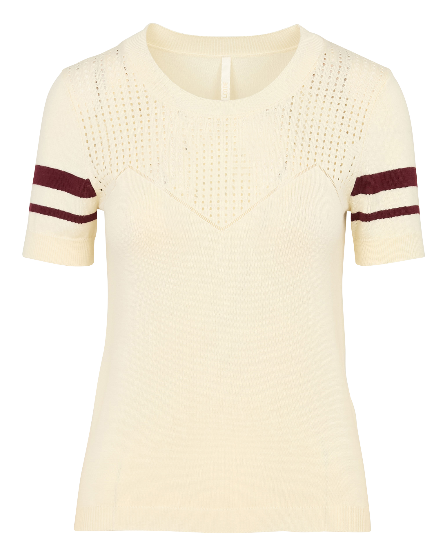 Pull ajusté en maille I CODE Blanc