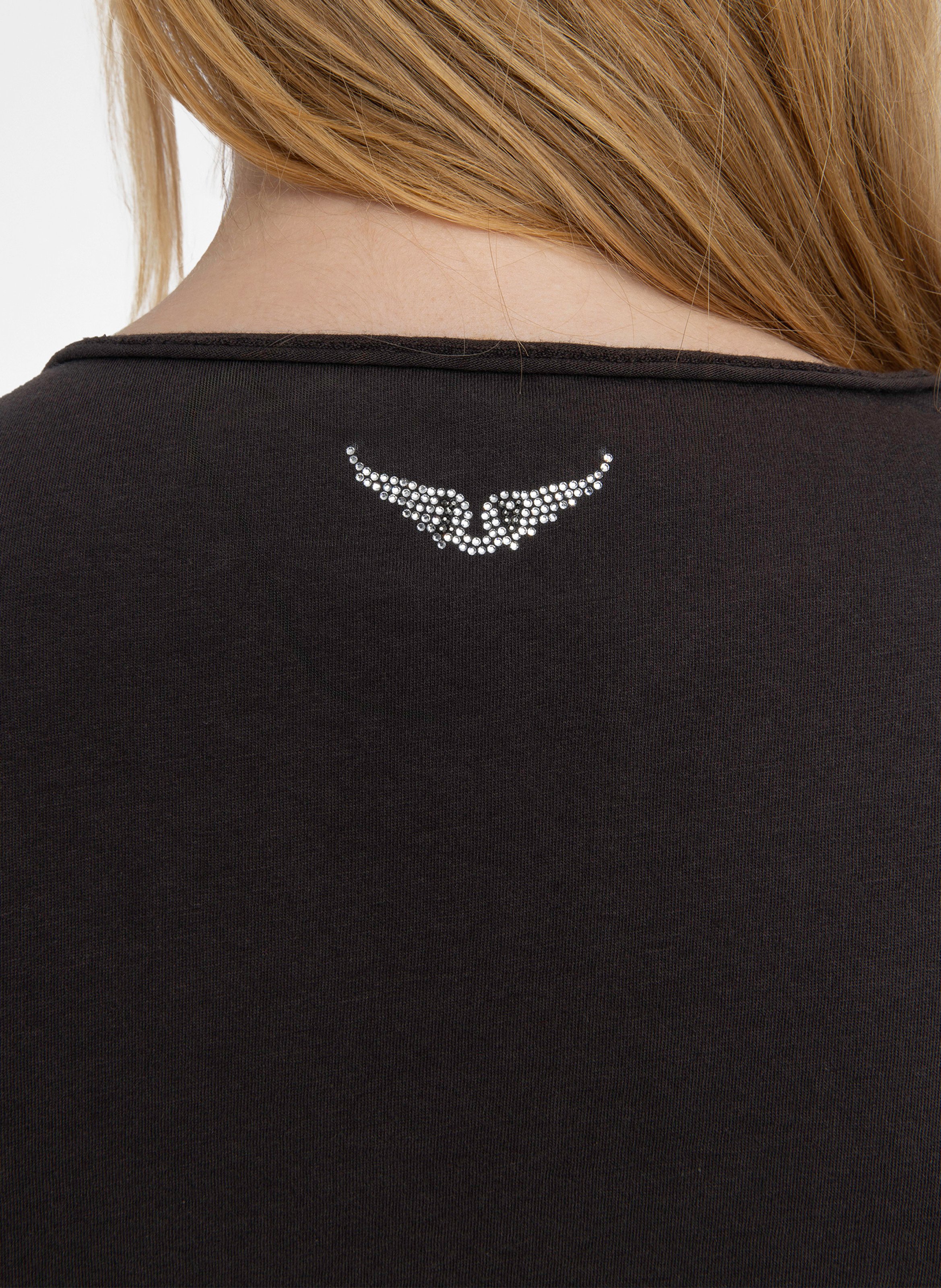 Tee-shirt droit en coton bio ZADIG&VOLTAIRE Marron