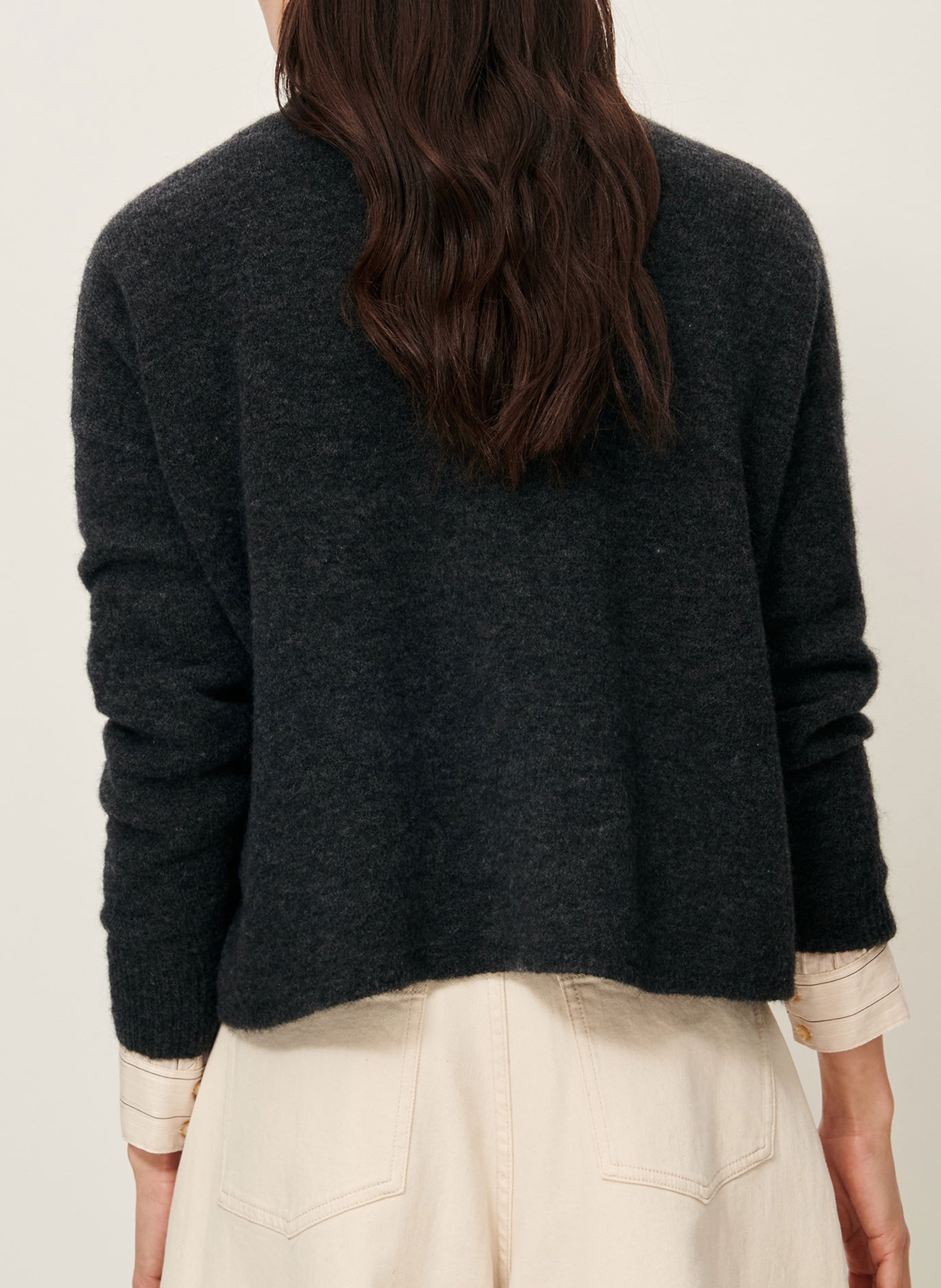 Pull ample en laine mélangée SESSUN Gris