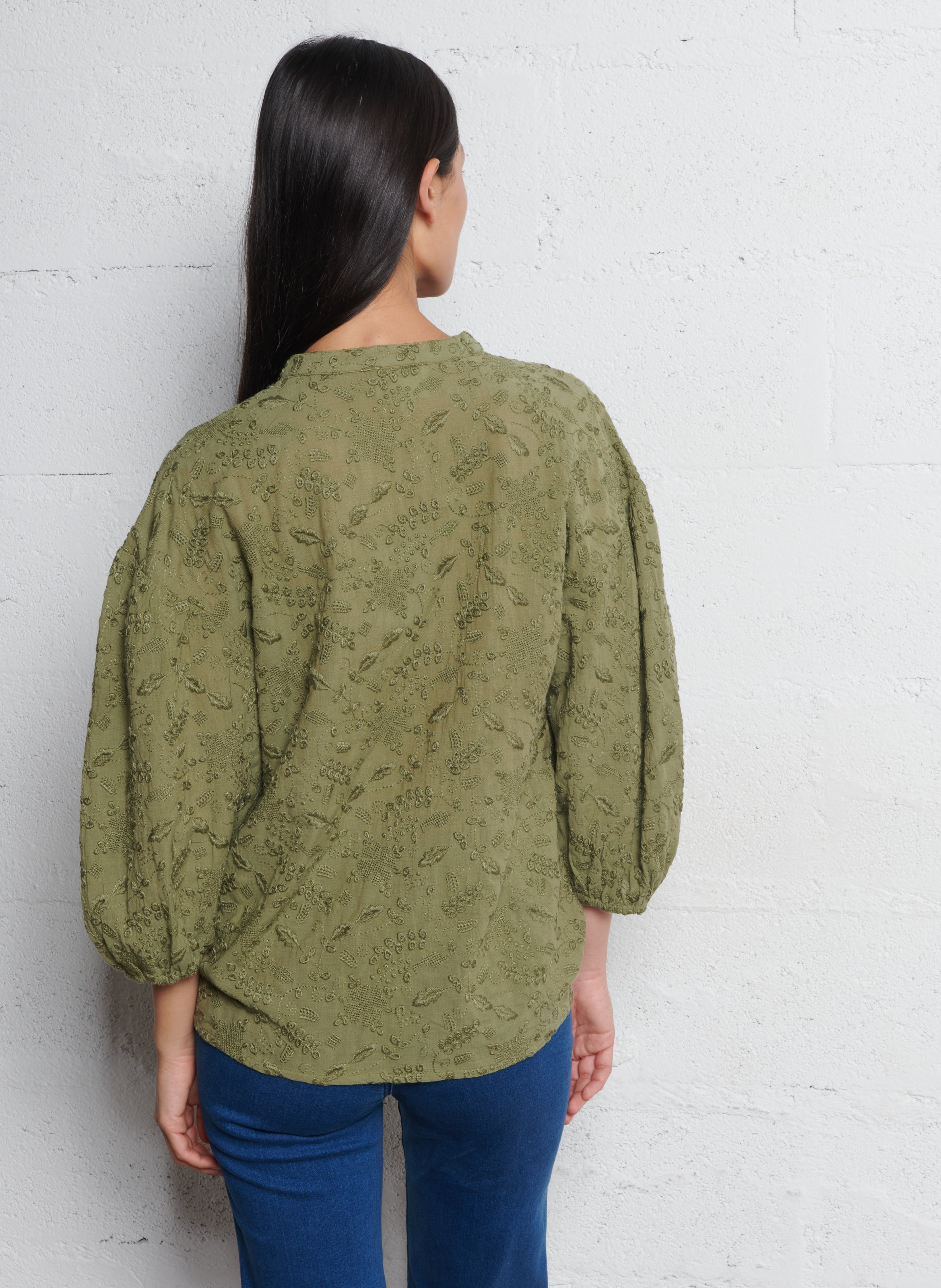 Chemise ample col mao  MAISON 123 Kaki