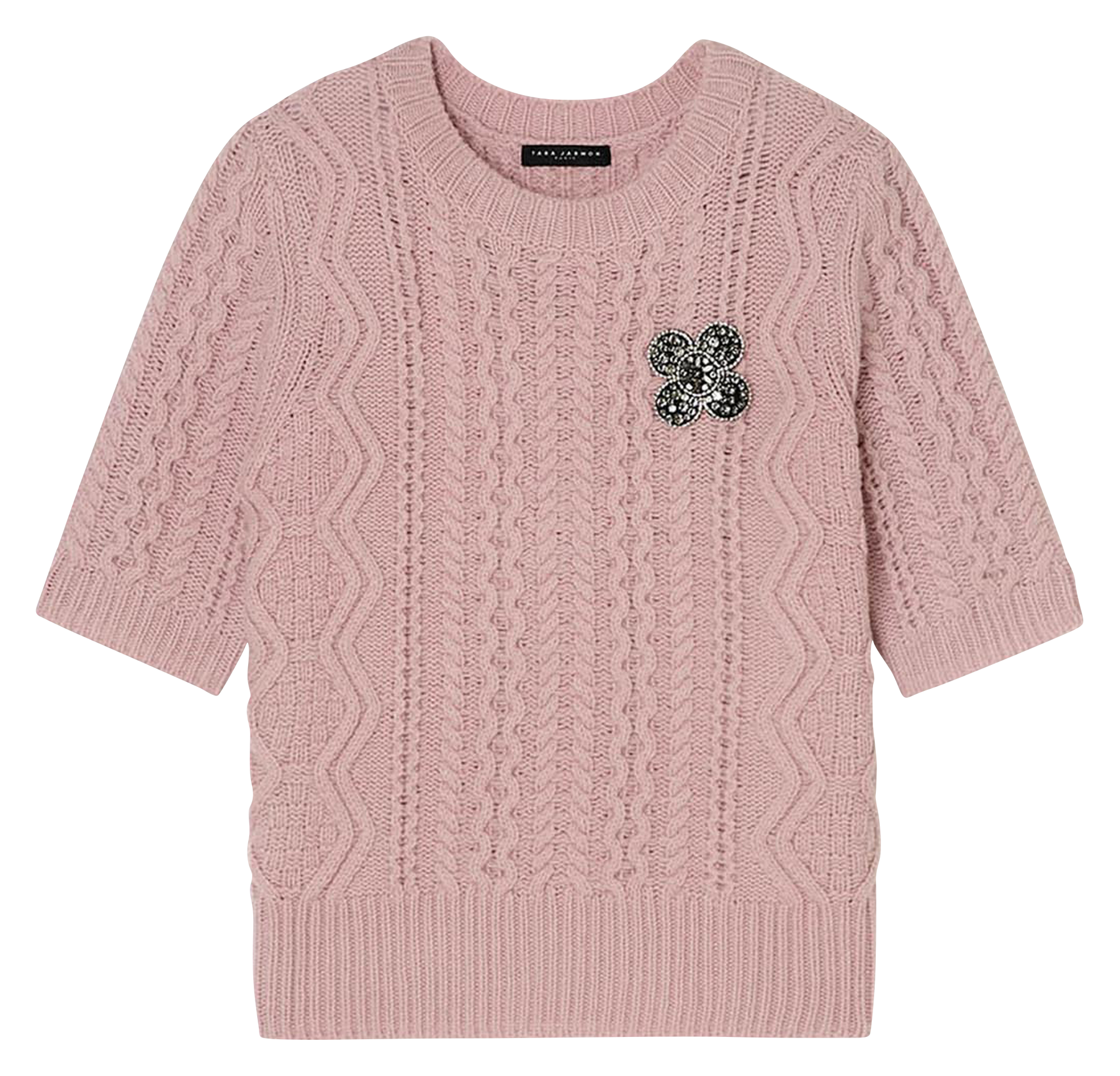 Pull col rond en laine TARA JARMON Beige