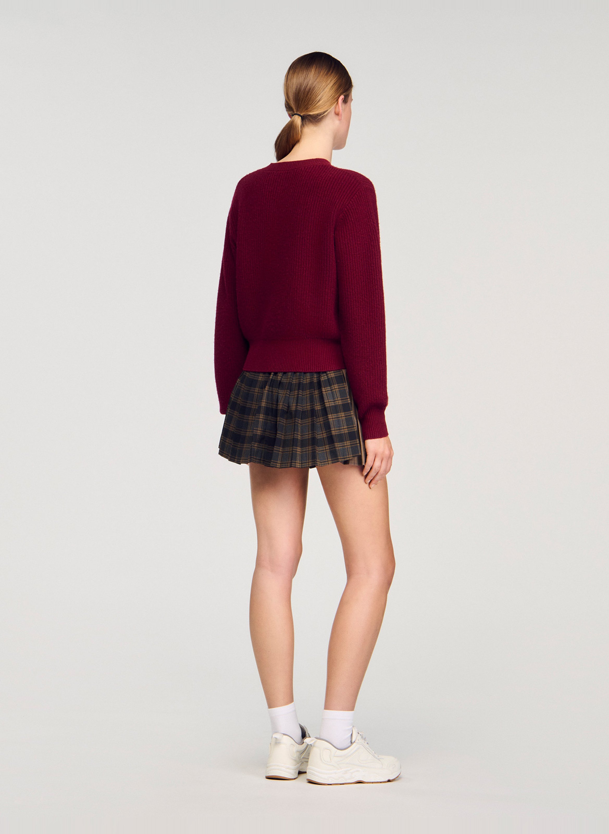 Oversized trui met ronde hals | wolblend met kasjmier SANDRO Rood