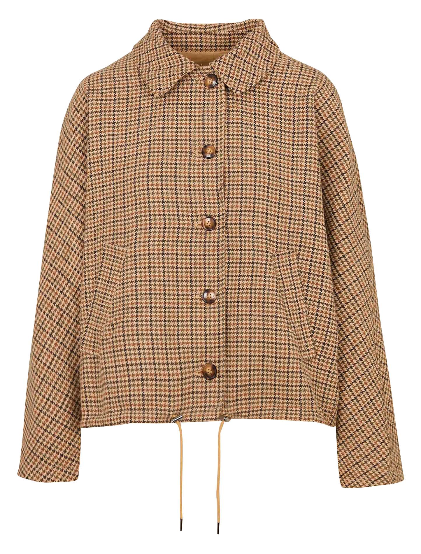 Parka col chemise en coton mélangé LA PETITE ETOILE Marron