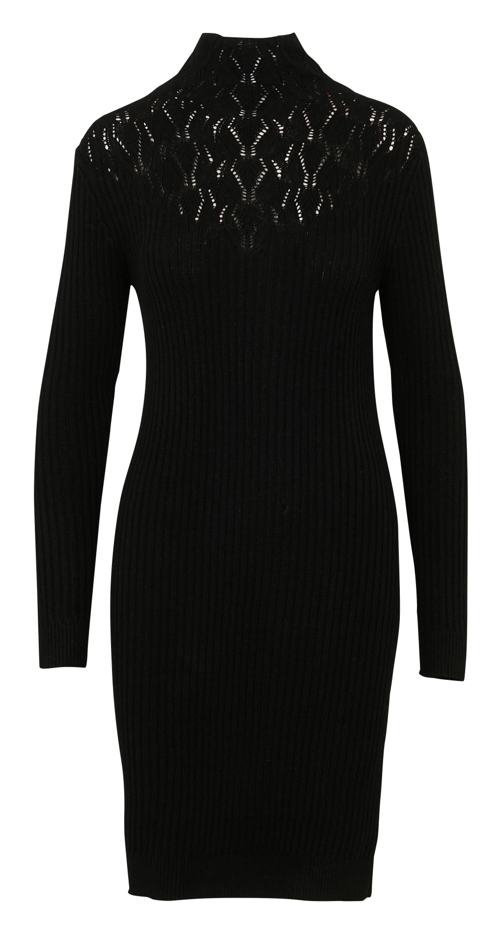 Robe courte col montant en maille  SEE U SOON Noir