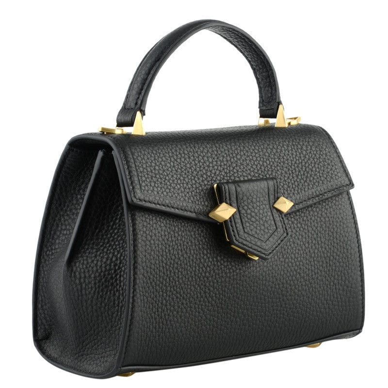 Handbag - cowhide leather POURCHET Black