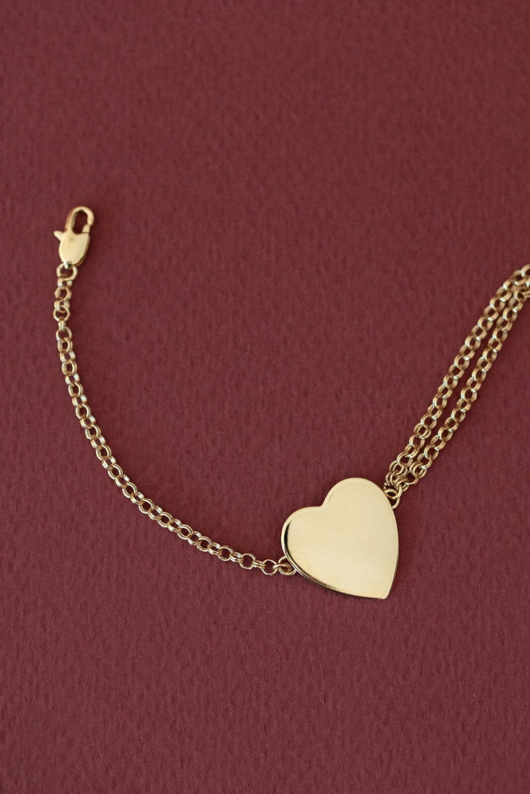 Golden heart-shaped bracelet in fine gold MONSIEUR SIMONE Golden