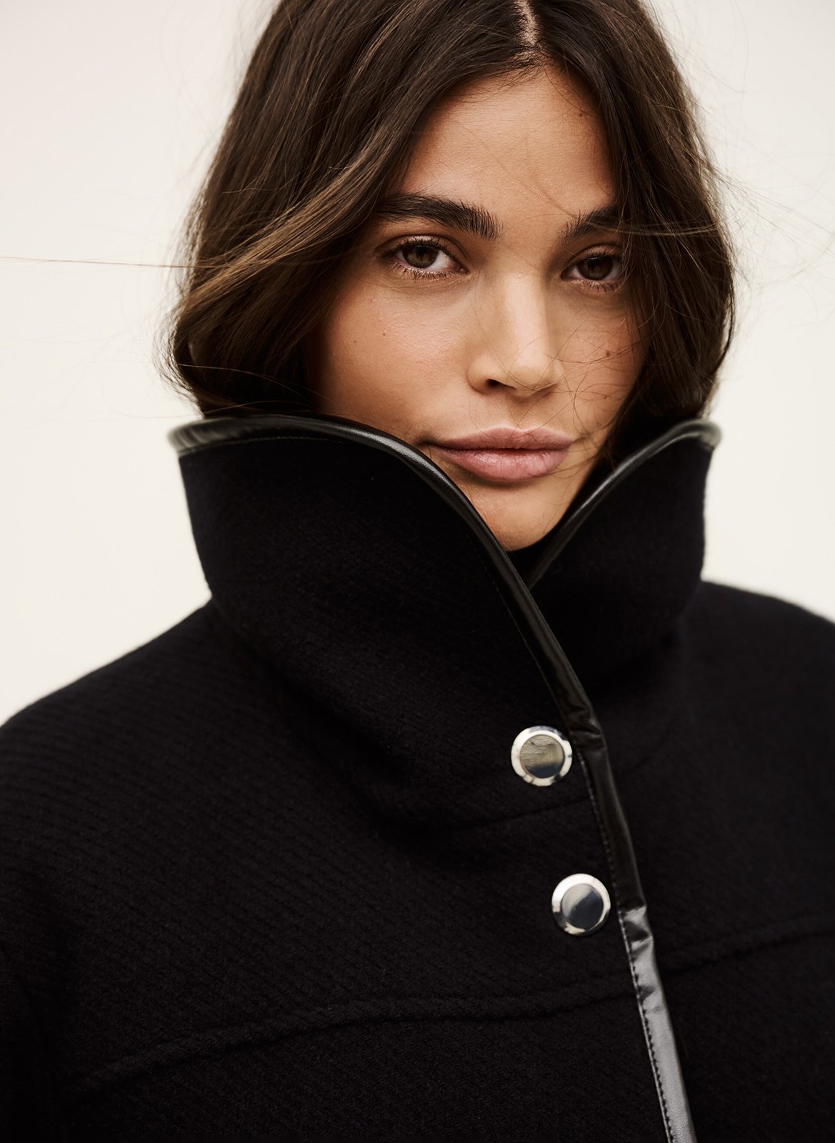 Jas met klassieke kraag BA&SH Blauw