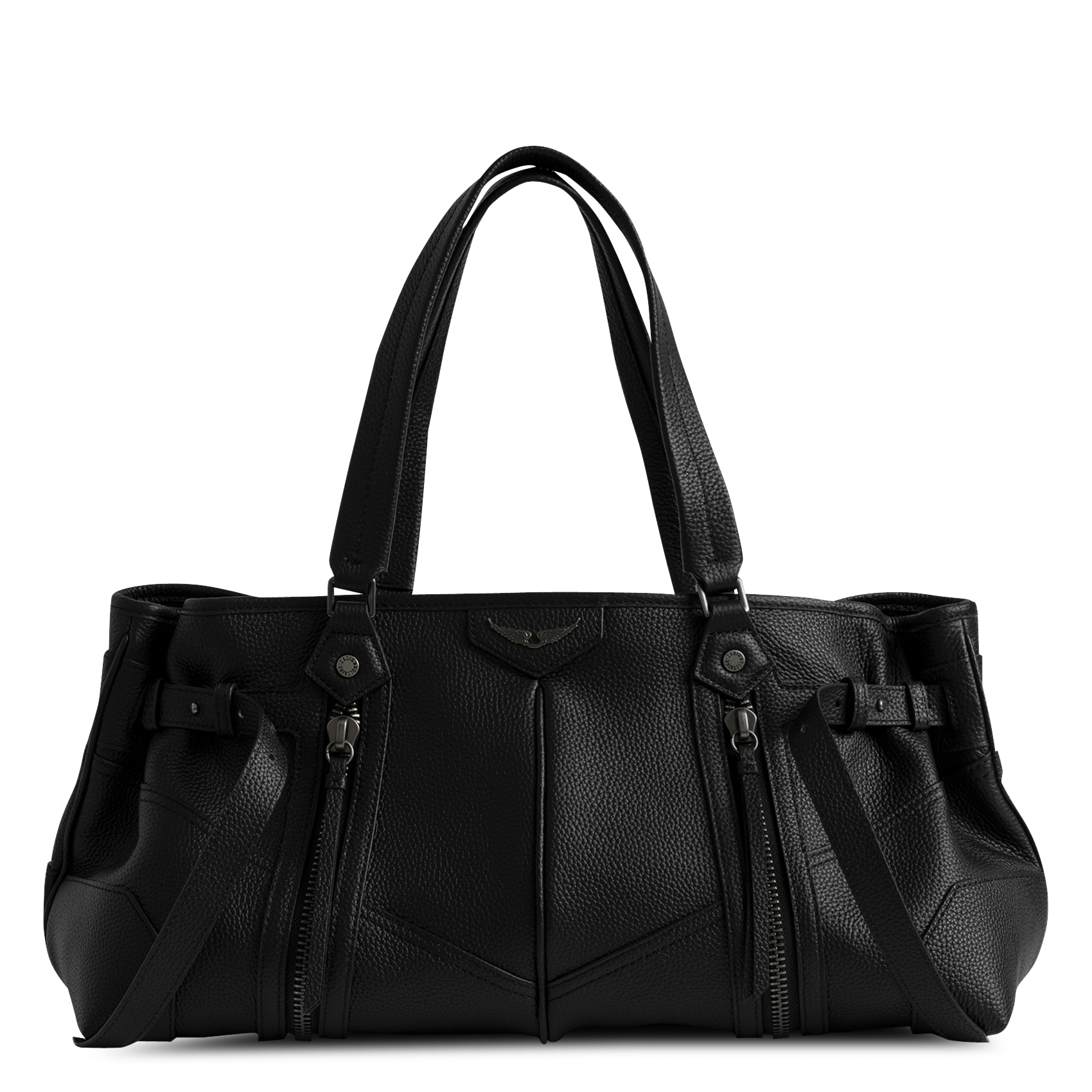Grained leather shoulder bag ZADIG&VOLTAIRE Black