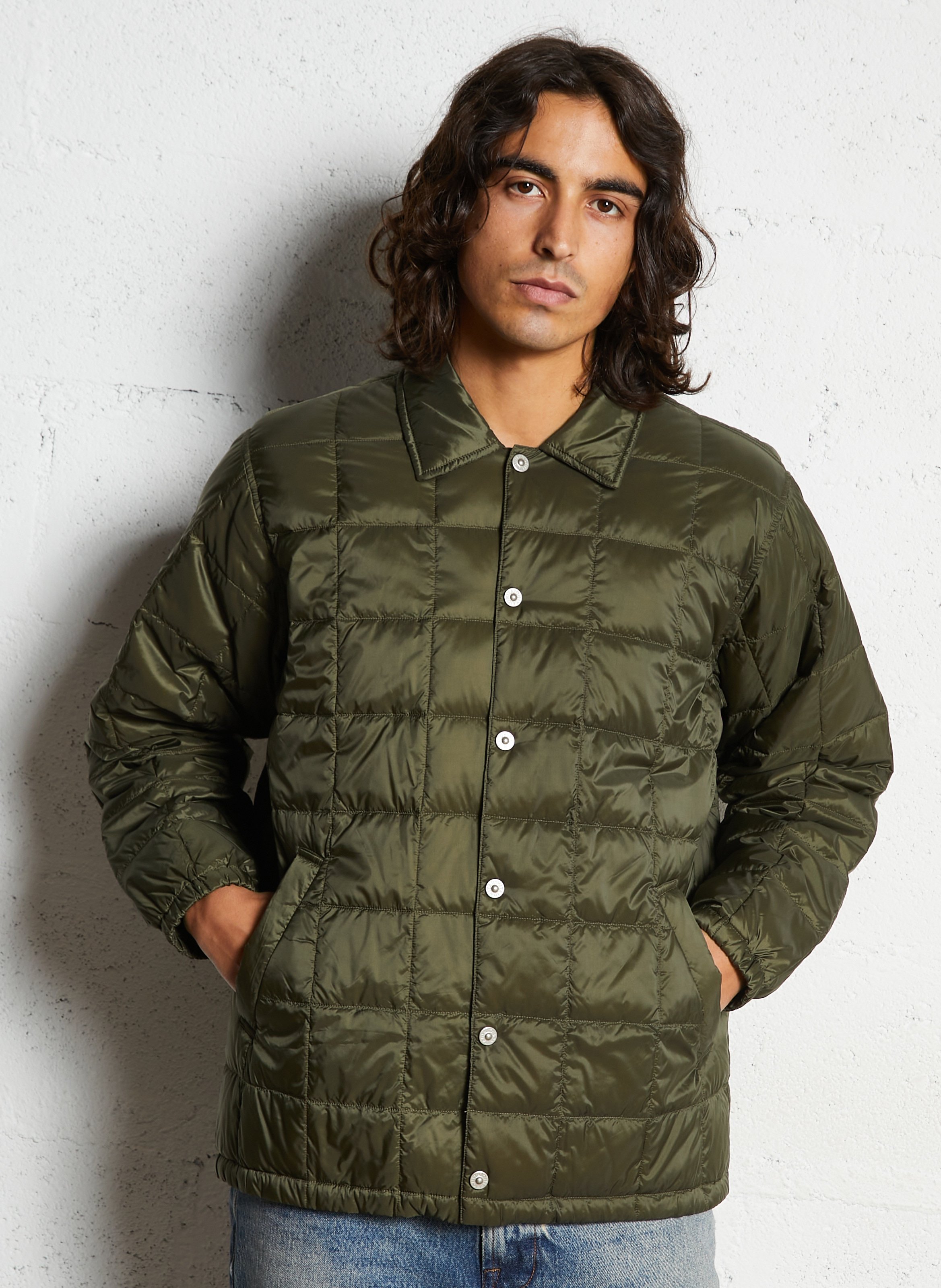 Doudoune fine matelassée unie TAION Vert