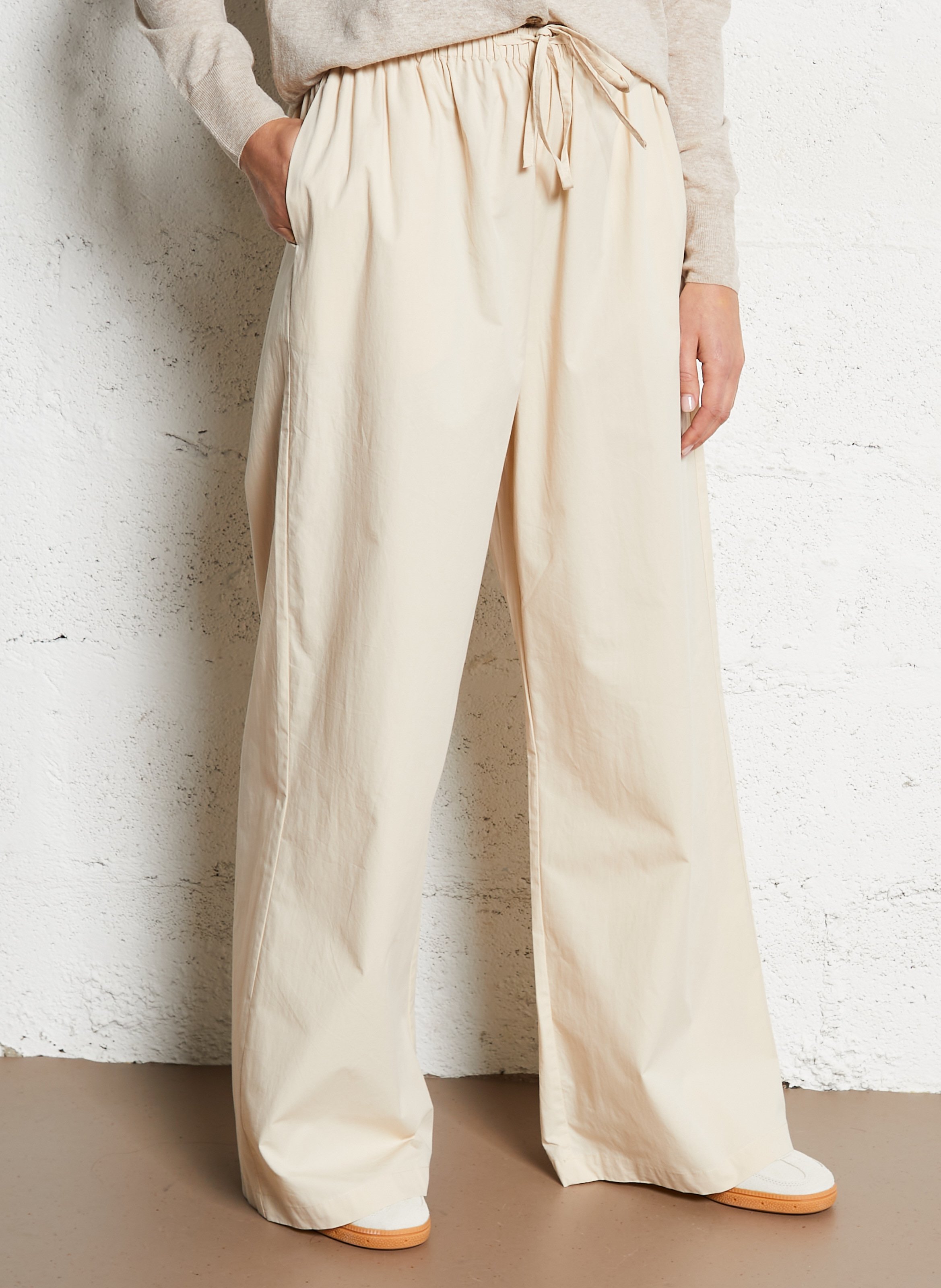 Wide cotton trousers  JC SOPHIE Beige