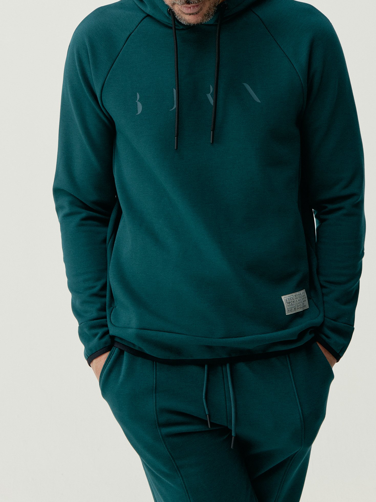 Performance Hooded Sports Sweatshirt BORN LIVING YOGA Green