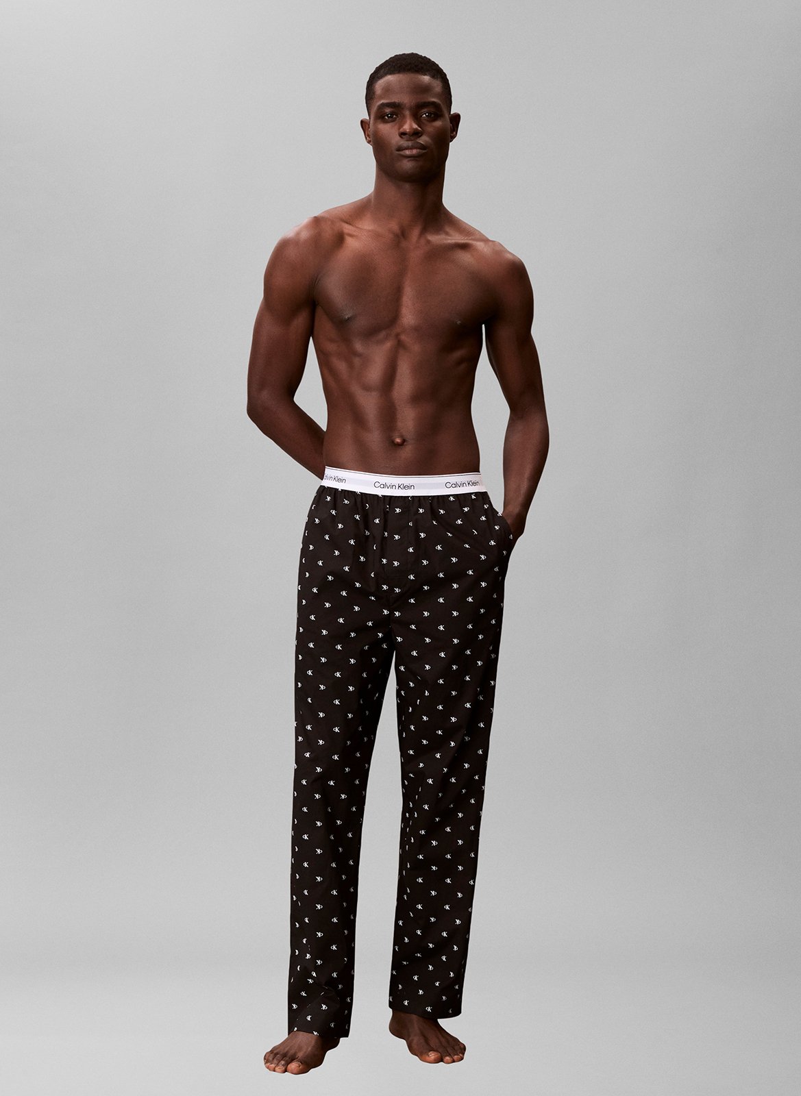 Monogrammed loungewear pants CALVIN KLEIN UNDERWEAR Black
