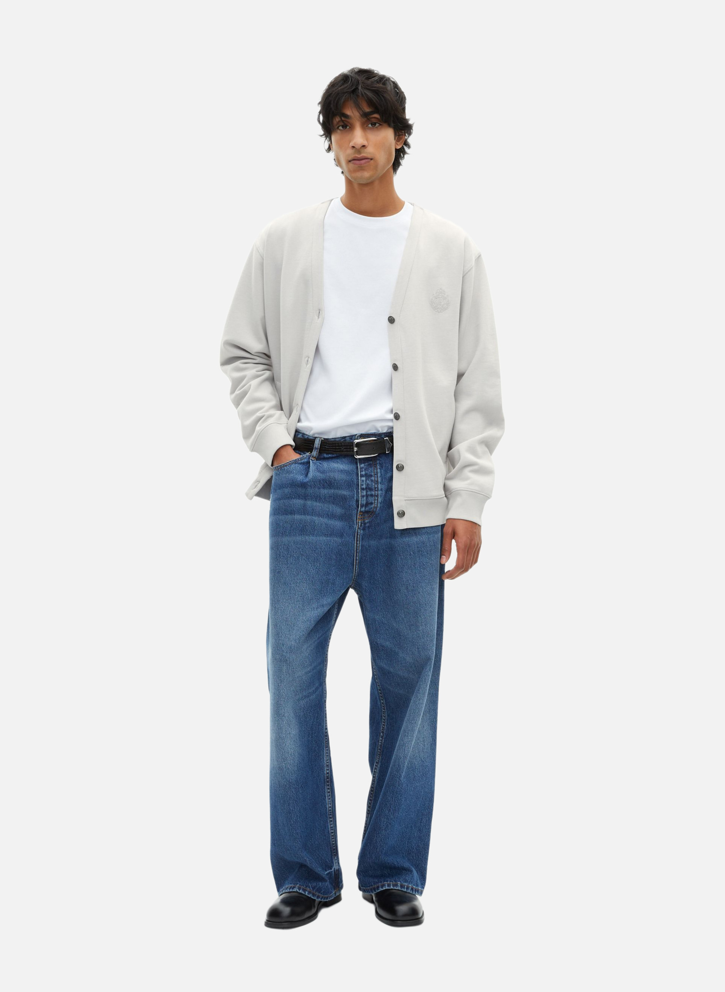 Buttoned jersey cardigan THE KOOPLES Grey