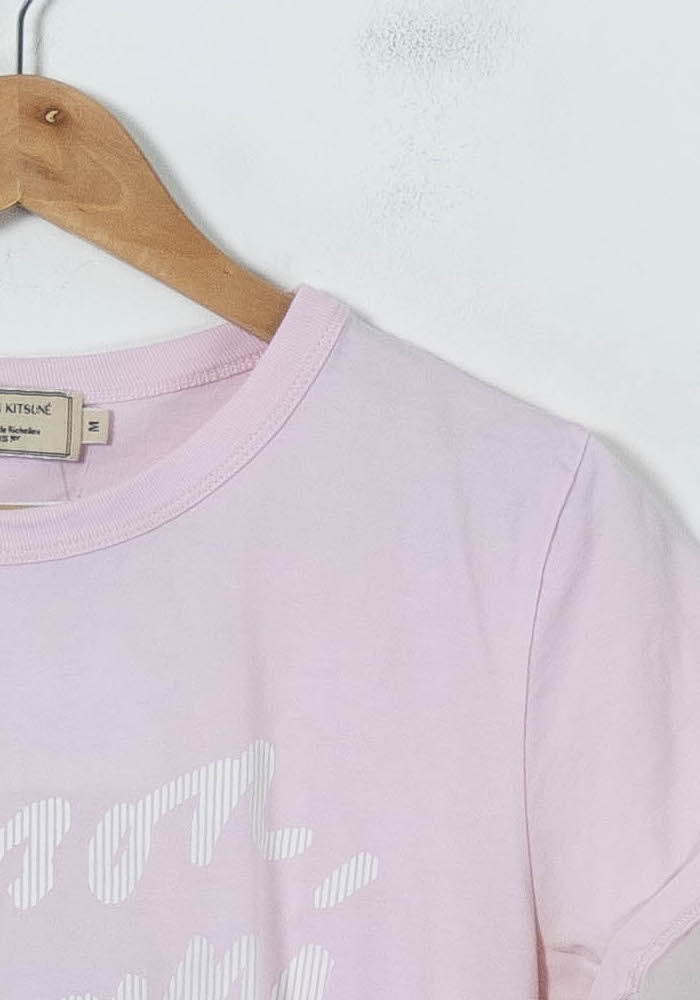 Tommy Badge T-shirt MAISON KITSUNÉ - Seconde main Pink