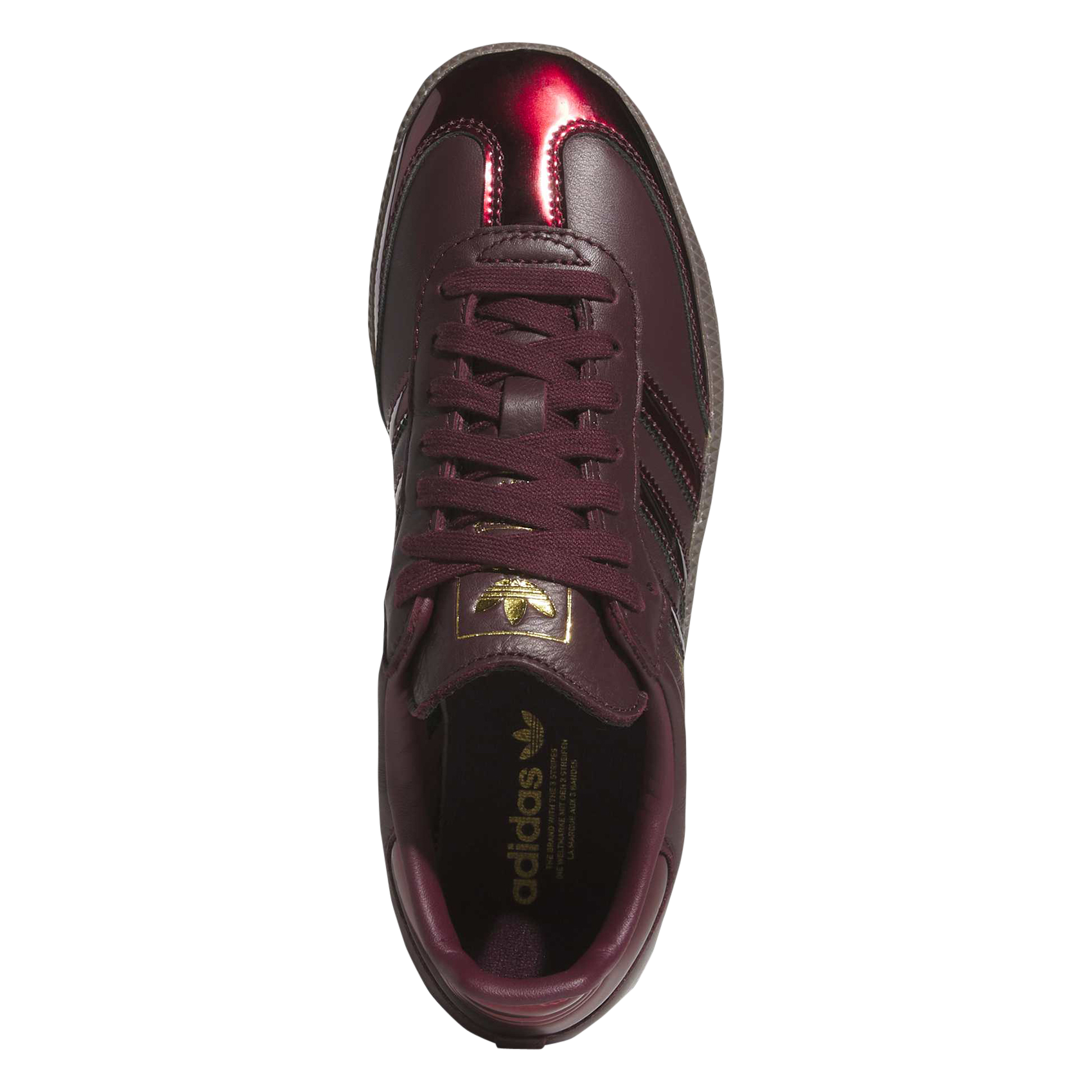 Lage, glanzende, leren sneakers ADIDAS Rood