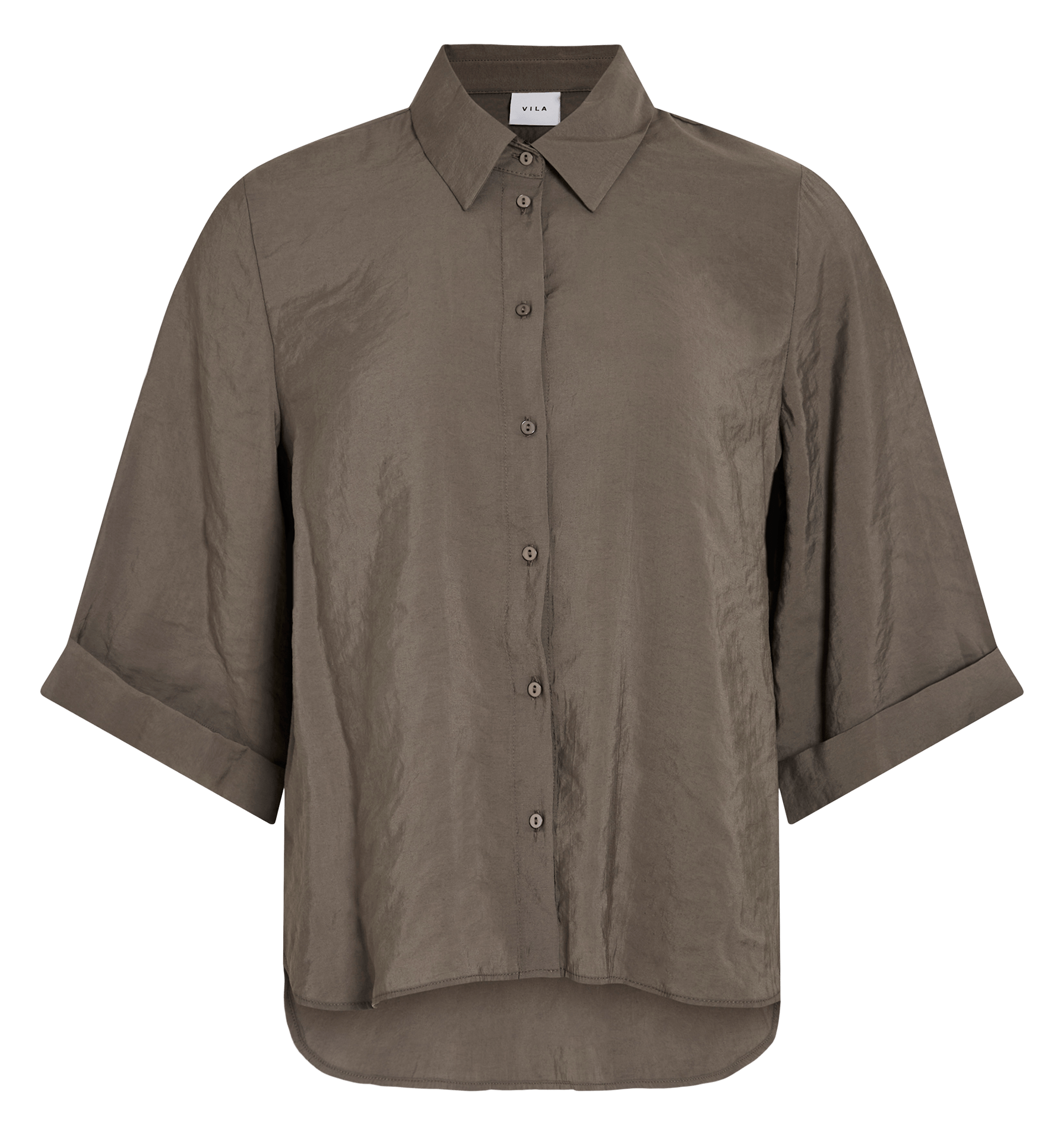 Oversized shirt VILA Brown