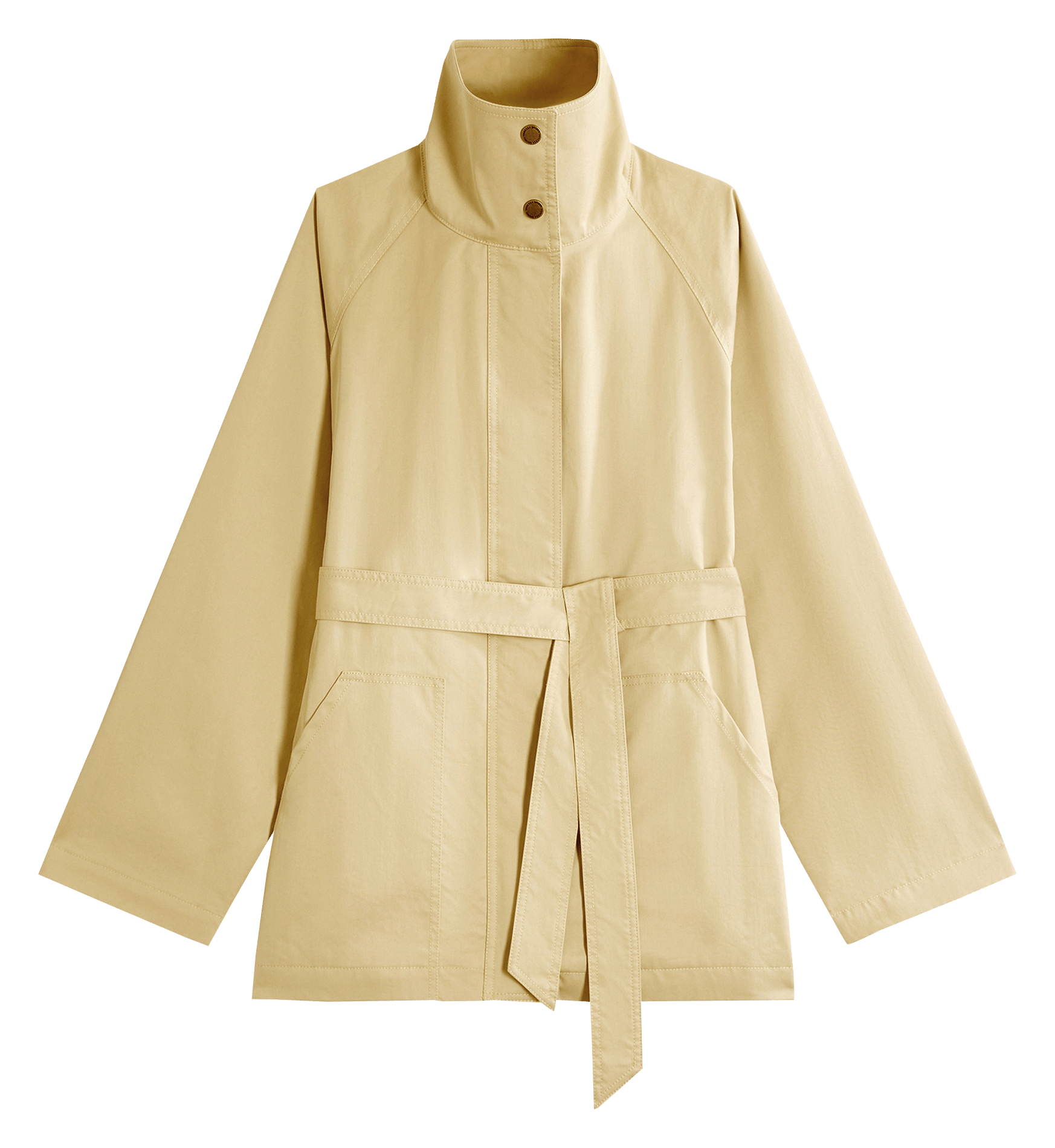 Chaqueta de mezcla de algodón con cuello alto VANESSA BRUNO Beige