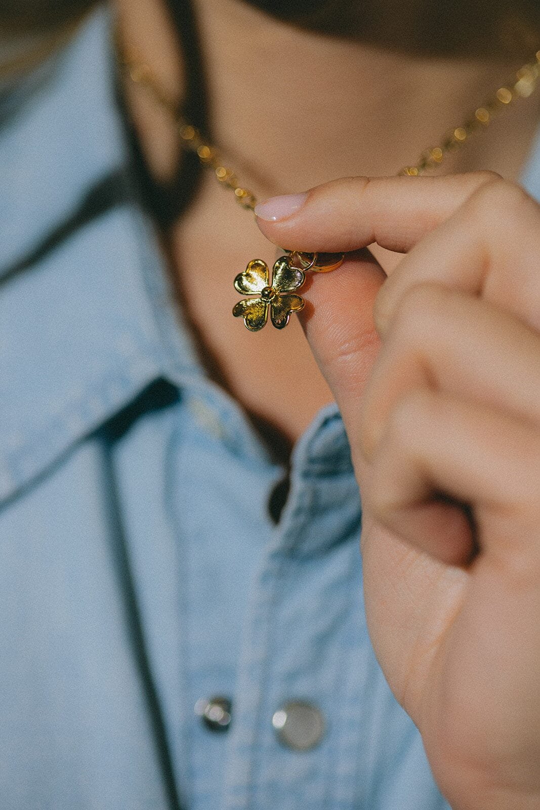Maxi silver-plated clover necklace MONSIEUR SIMONE Silver
