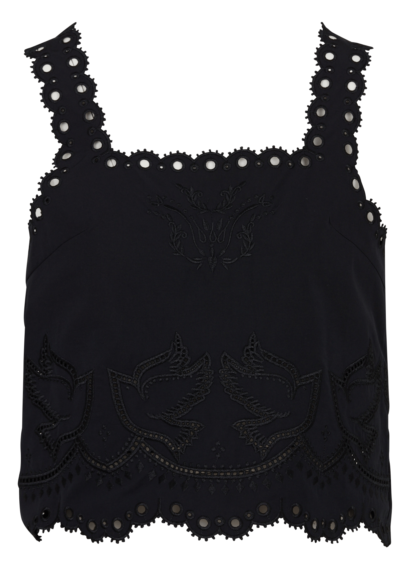 Sleeveless embroidered top BERENICE