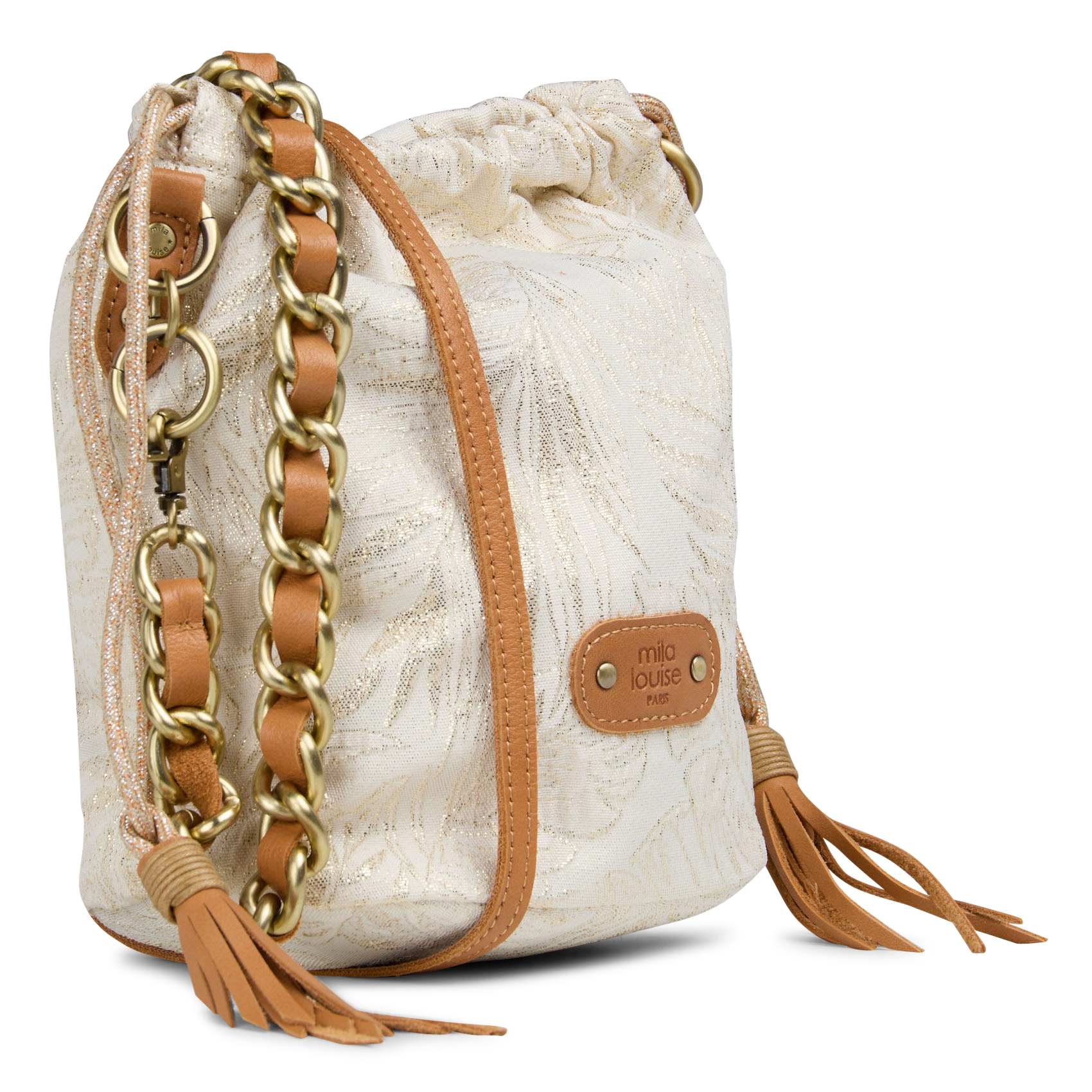 Emmertas met glitterpatronen MILA LOUISE Beige