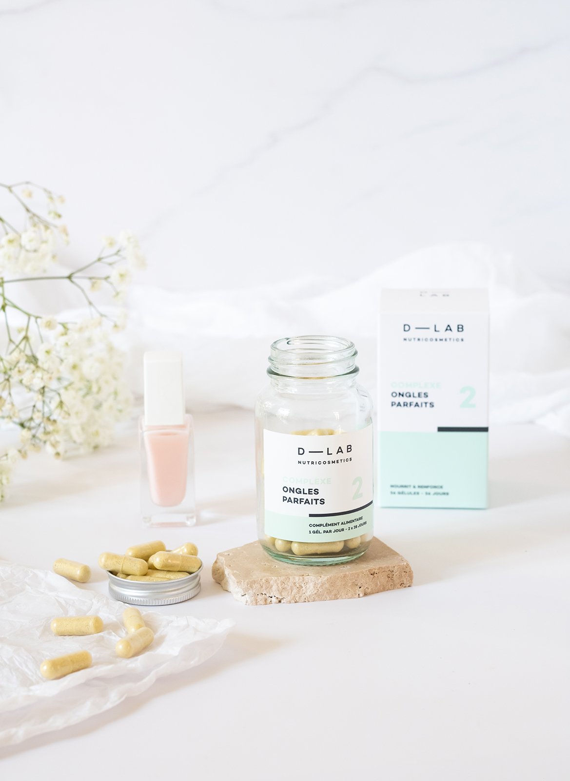 Voedingssupplement voor perfecte nagels D-LAB NUTRICOSMETICS No color