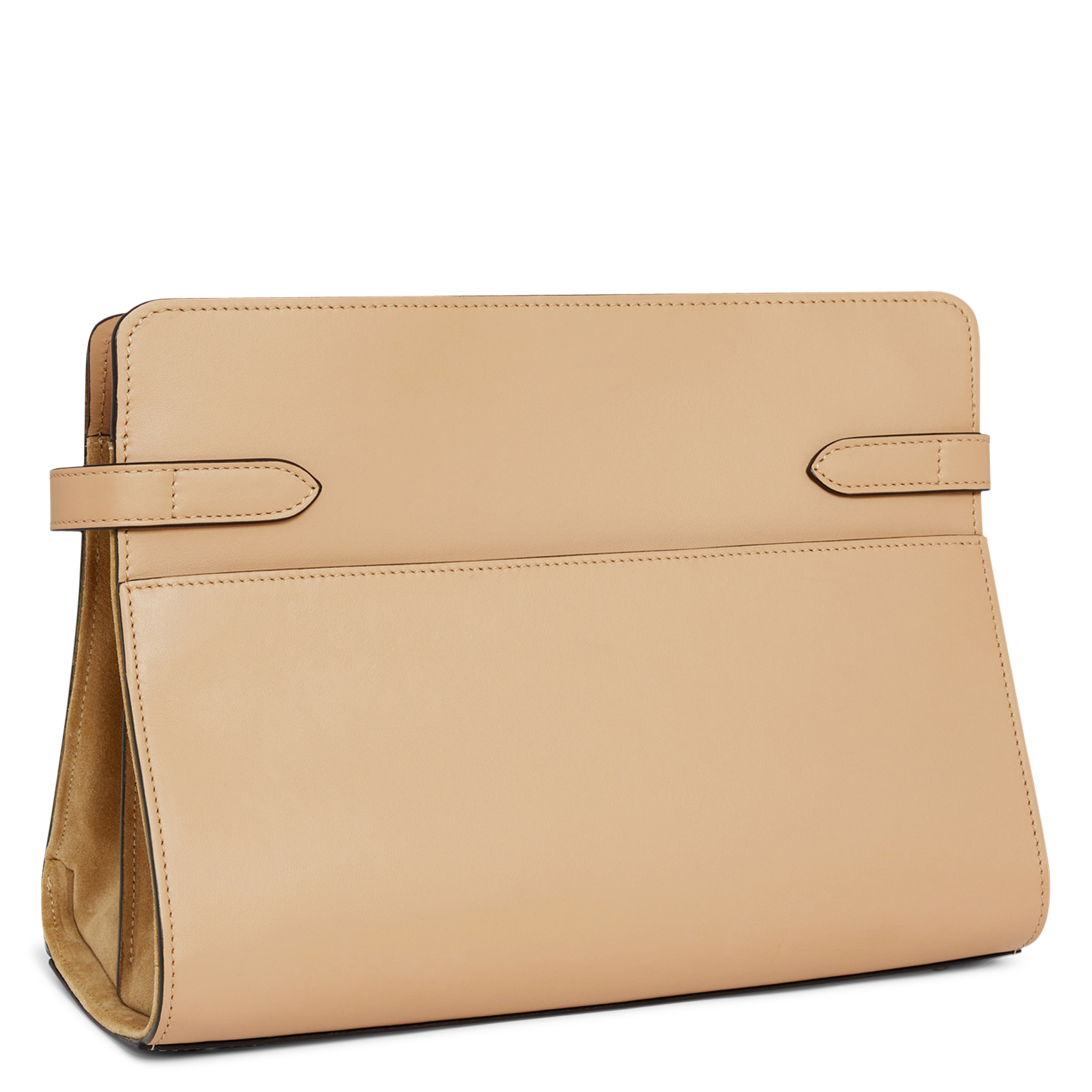 Geschnürte Beuteltasche aus strukturiertem Leder LE TANNEUR Beige