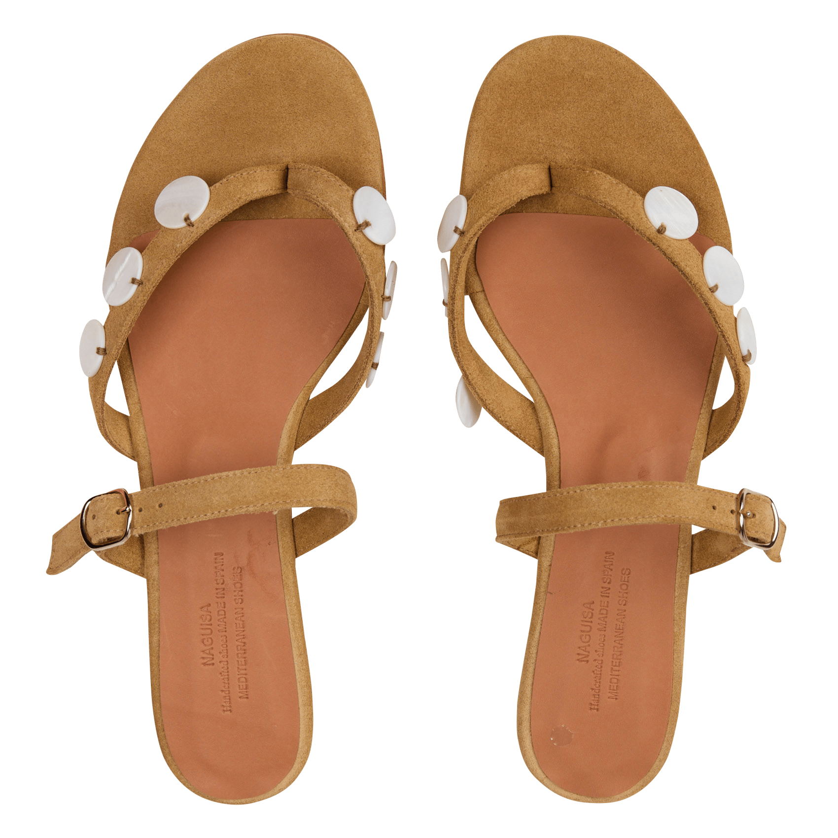 Leather mules NAGUISA Brown