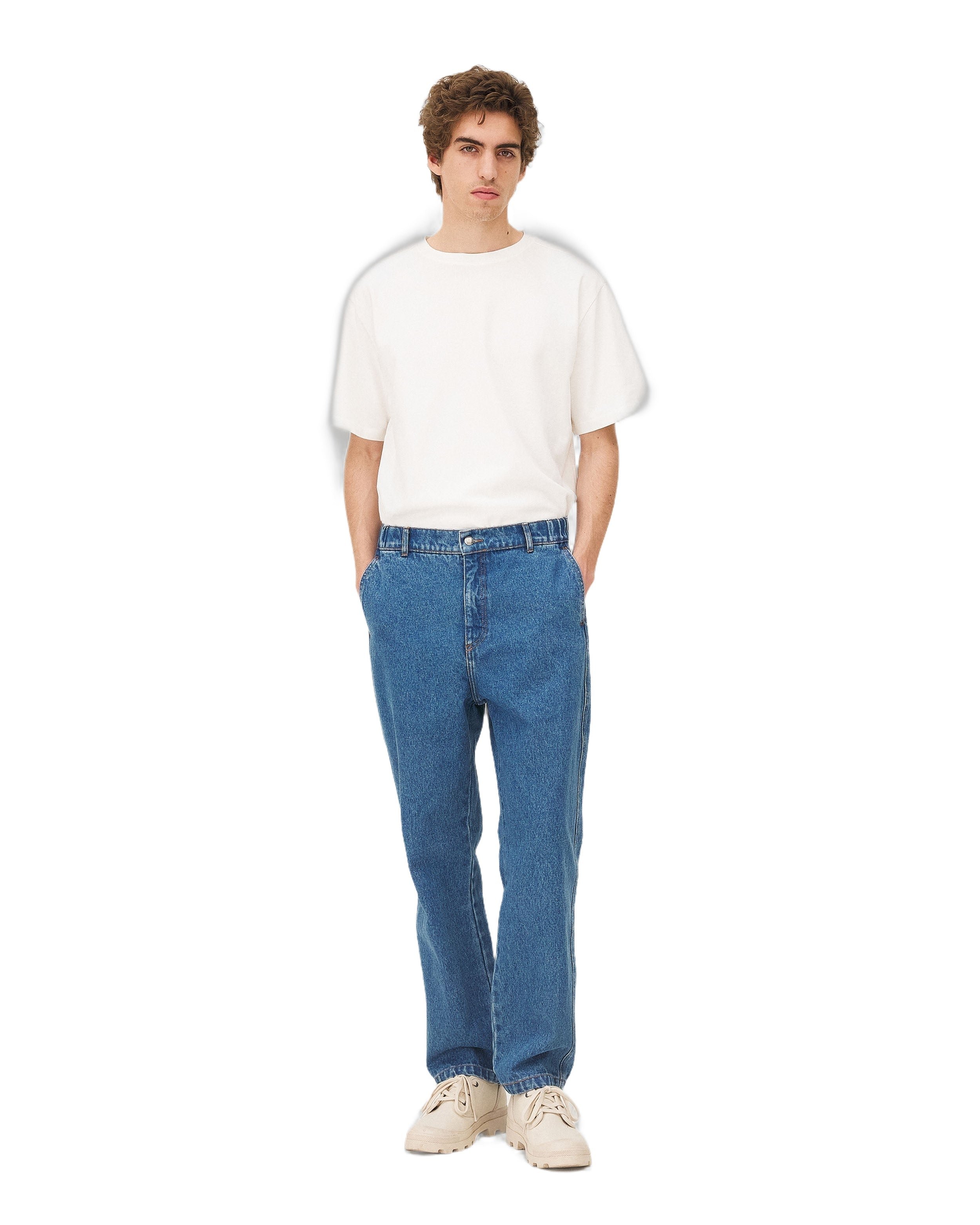 Wide leg jeans Calder Denim Light Noyoco White