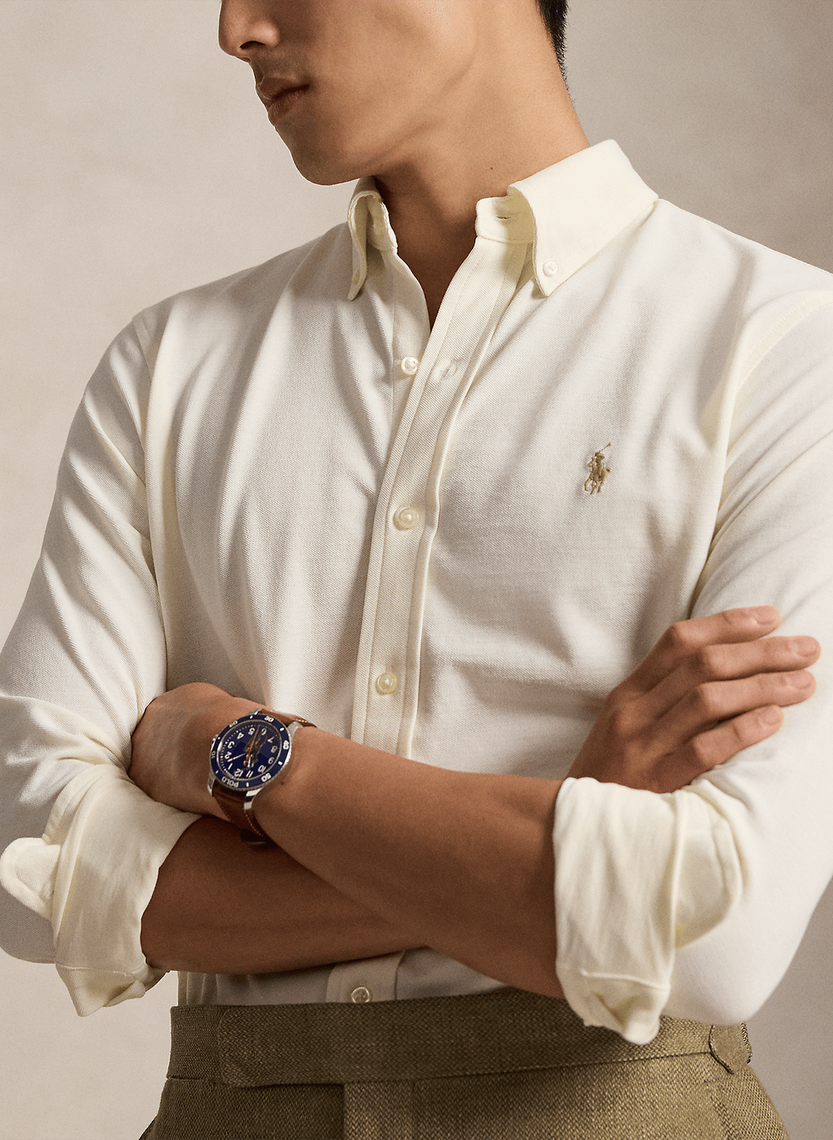 Fitted knit shirt | Beige POLO RALPH LAUREN Men
