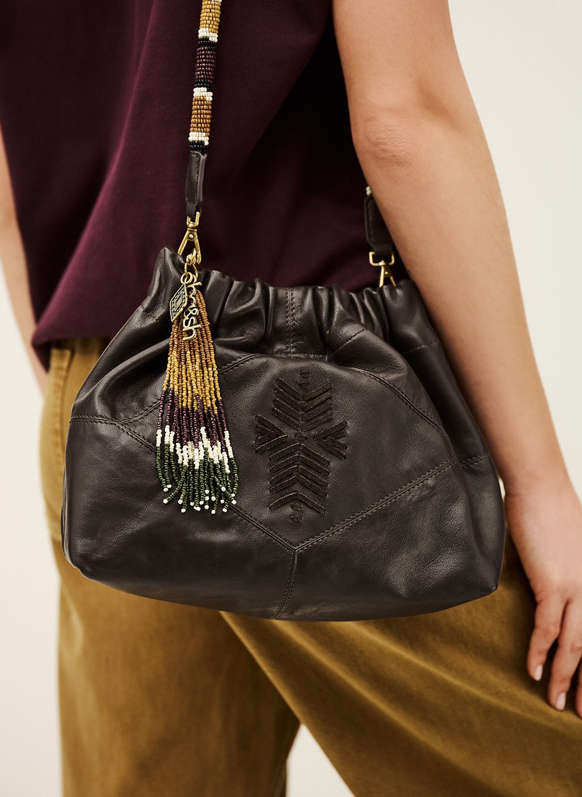 Leren clutch BA&SH Bruin