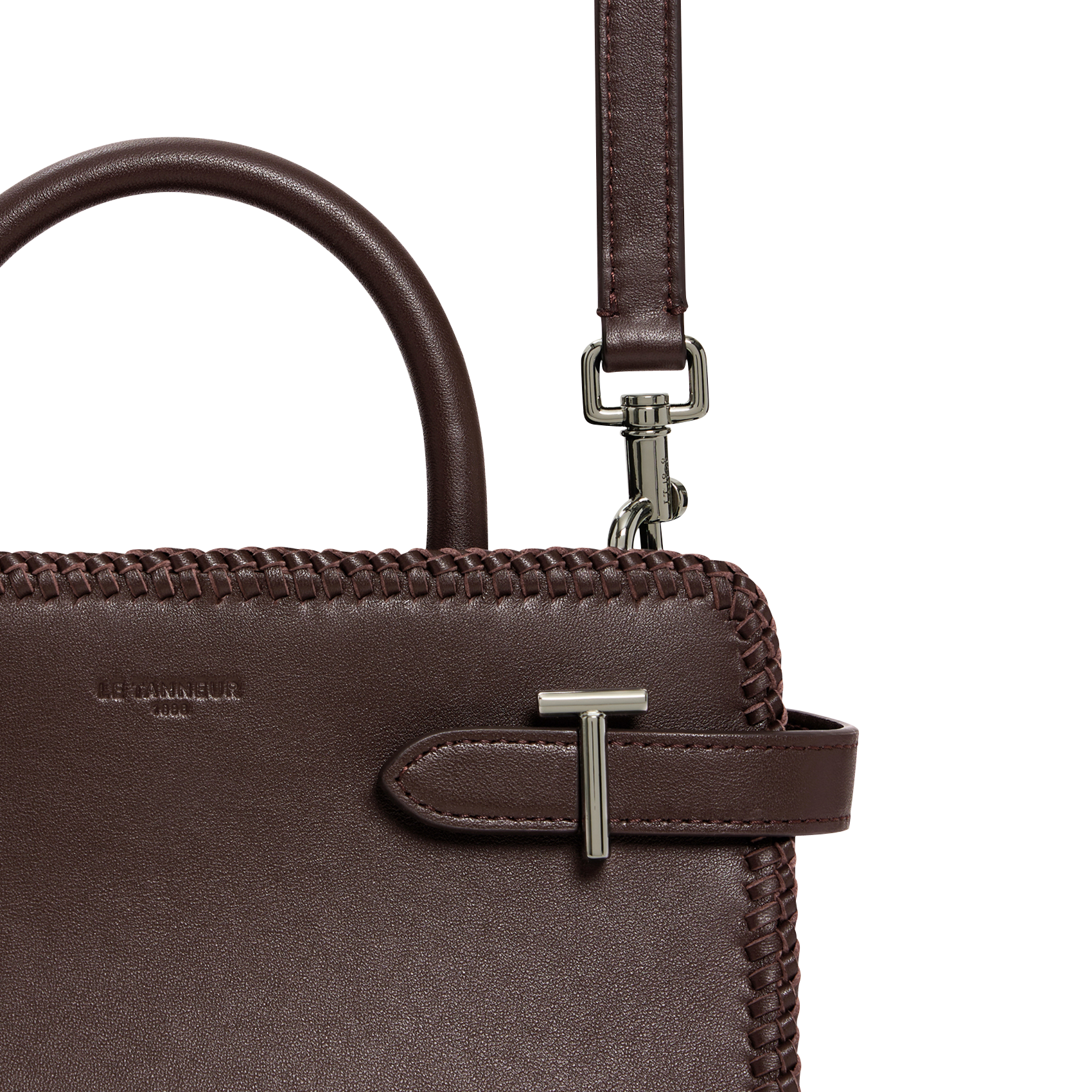 Leather shoulder bag LE TANNEUR Brown