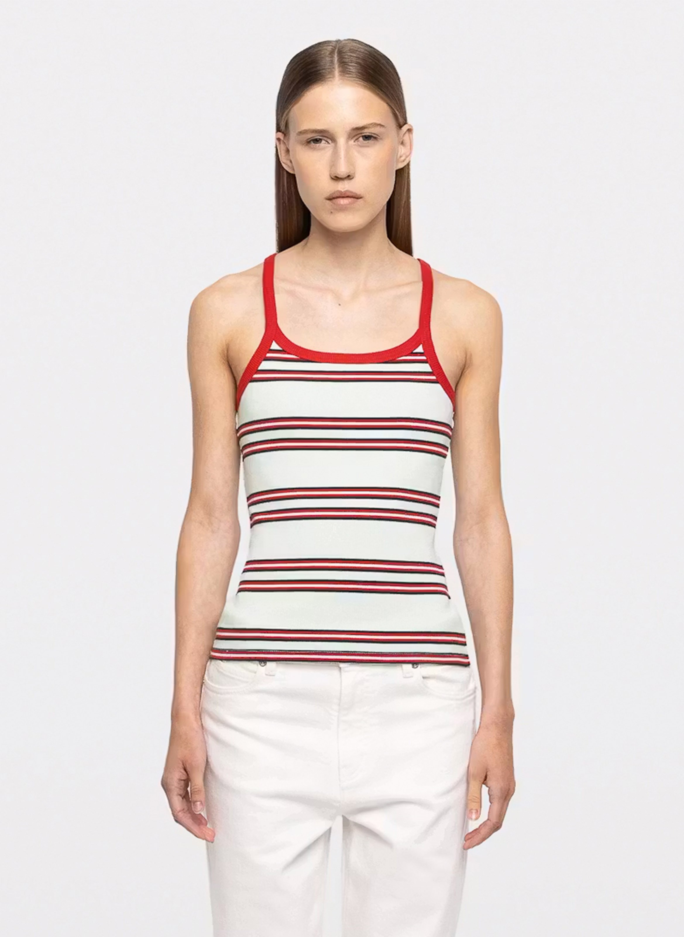 Eng anliegendes Tanktop mit Streifen aus Baumwolle. ZADIG&VOLTAIRE