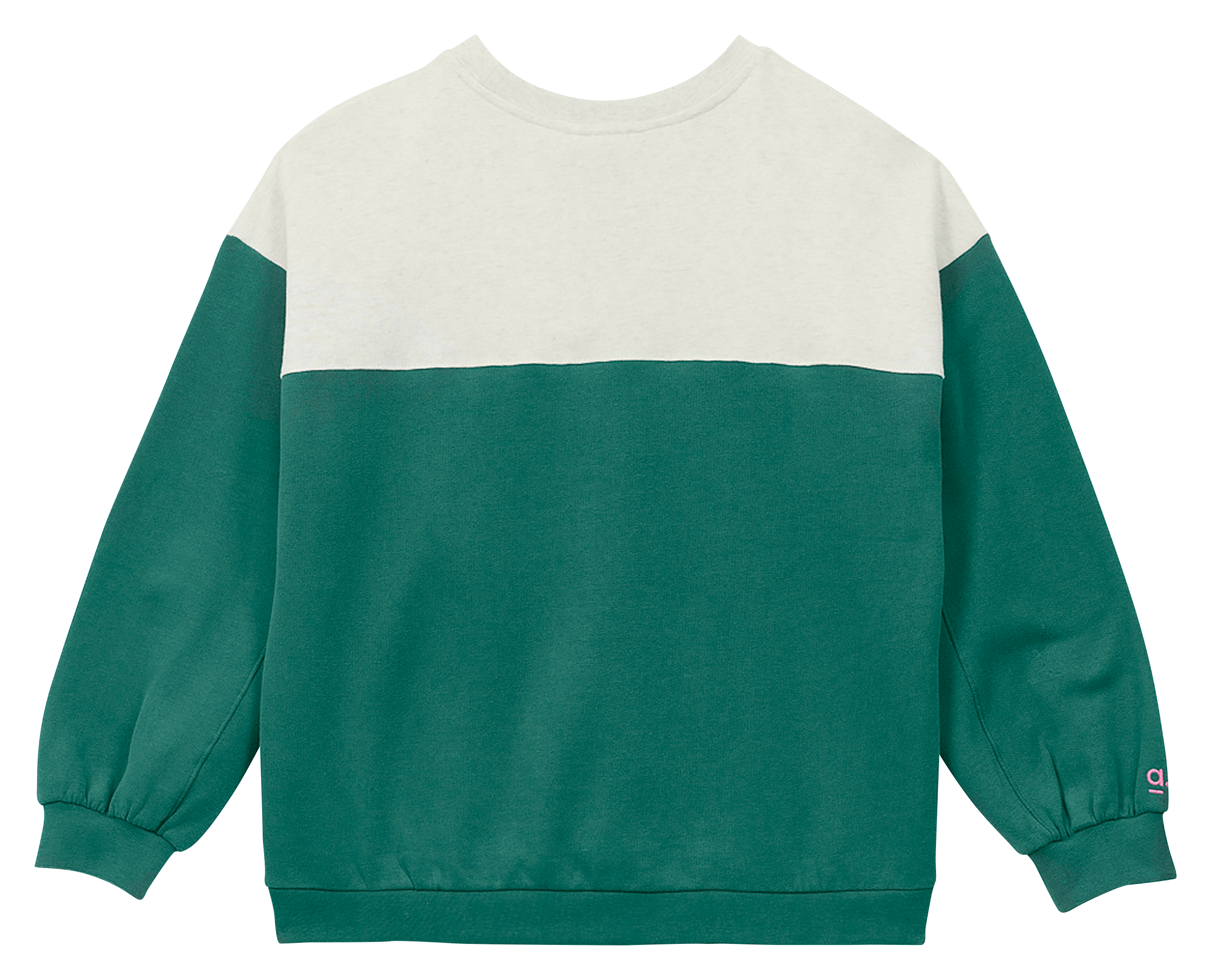 Round neck sweatshirt with wide stripes A.P Green