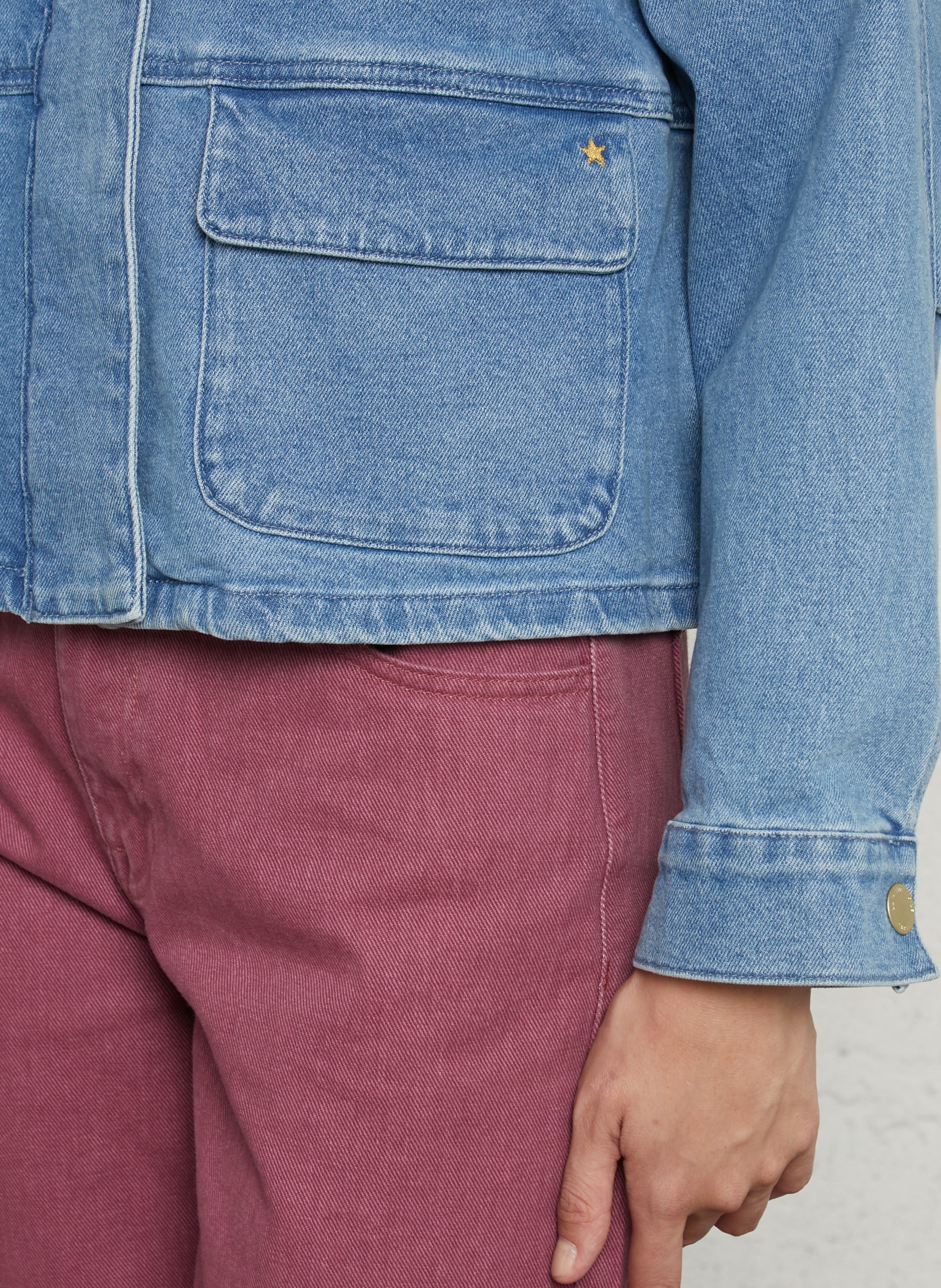 Oversized cotton blend jacket LA PETITE ETOILE Jean Stone