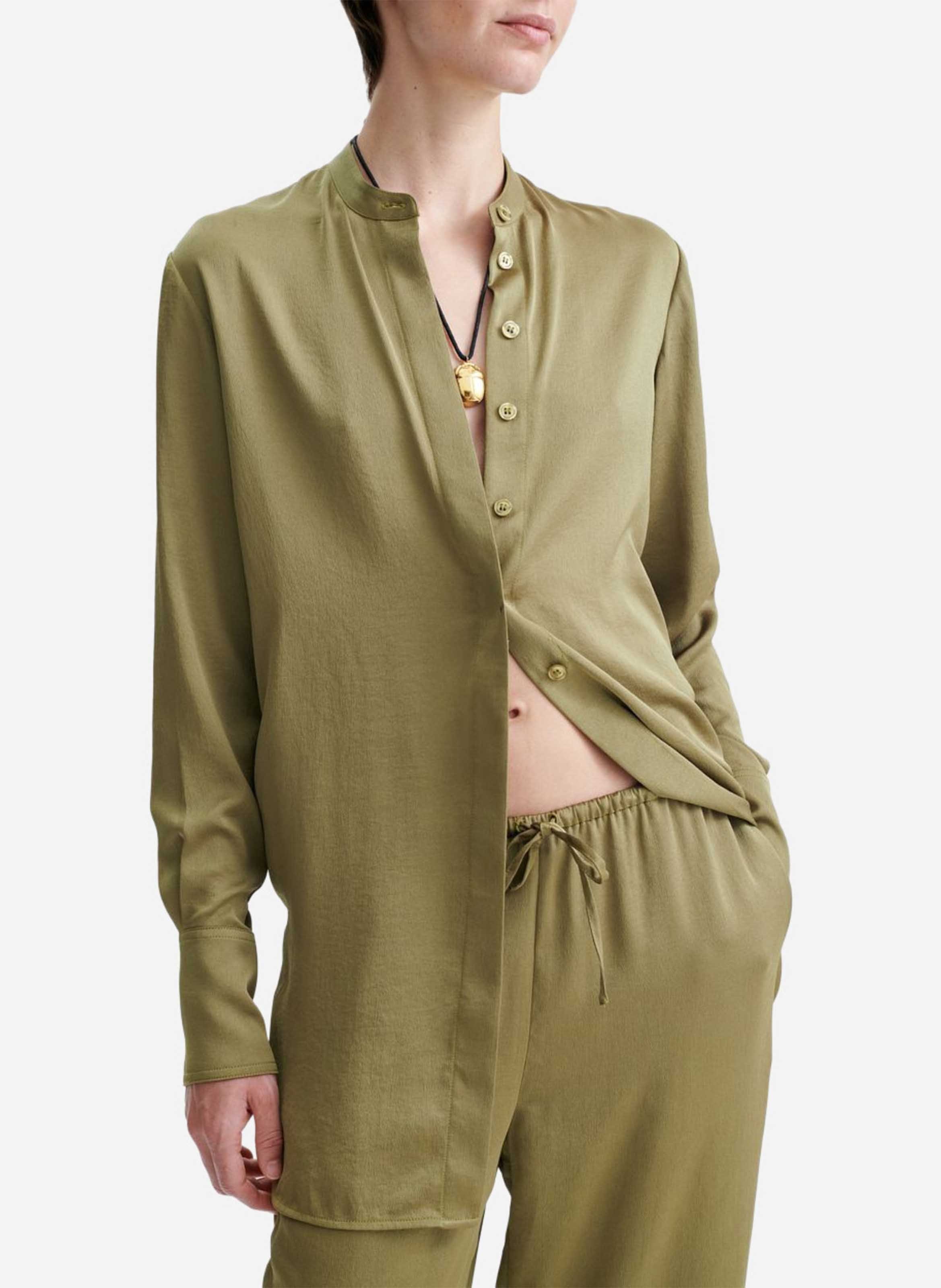 Straight-cut shirt with classic collar VANESSA BRUNO Green